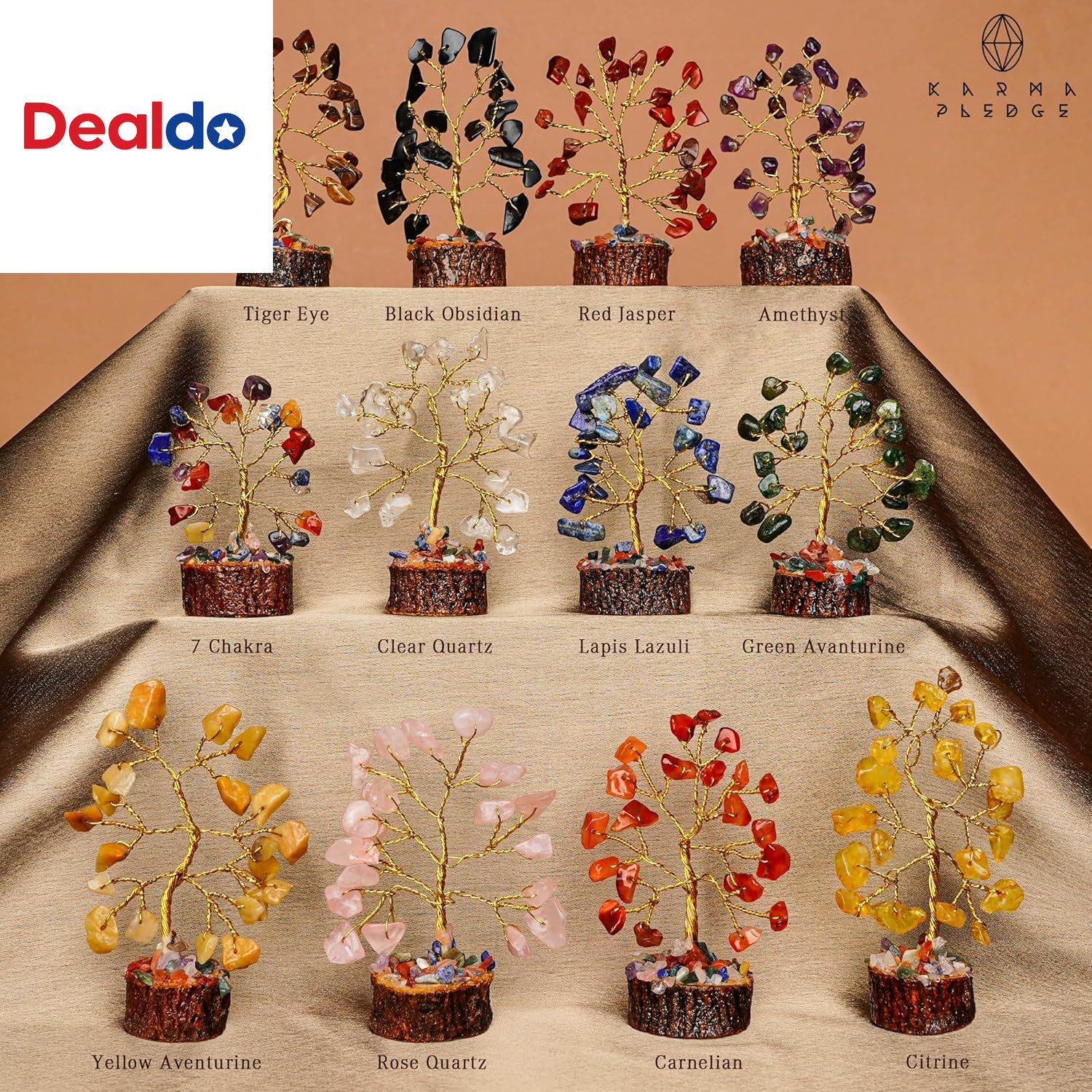 Crystal Tree Set of 12 Unique Birthday Gifts for Women, Sister, Mom, Home Office