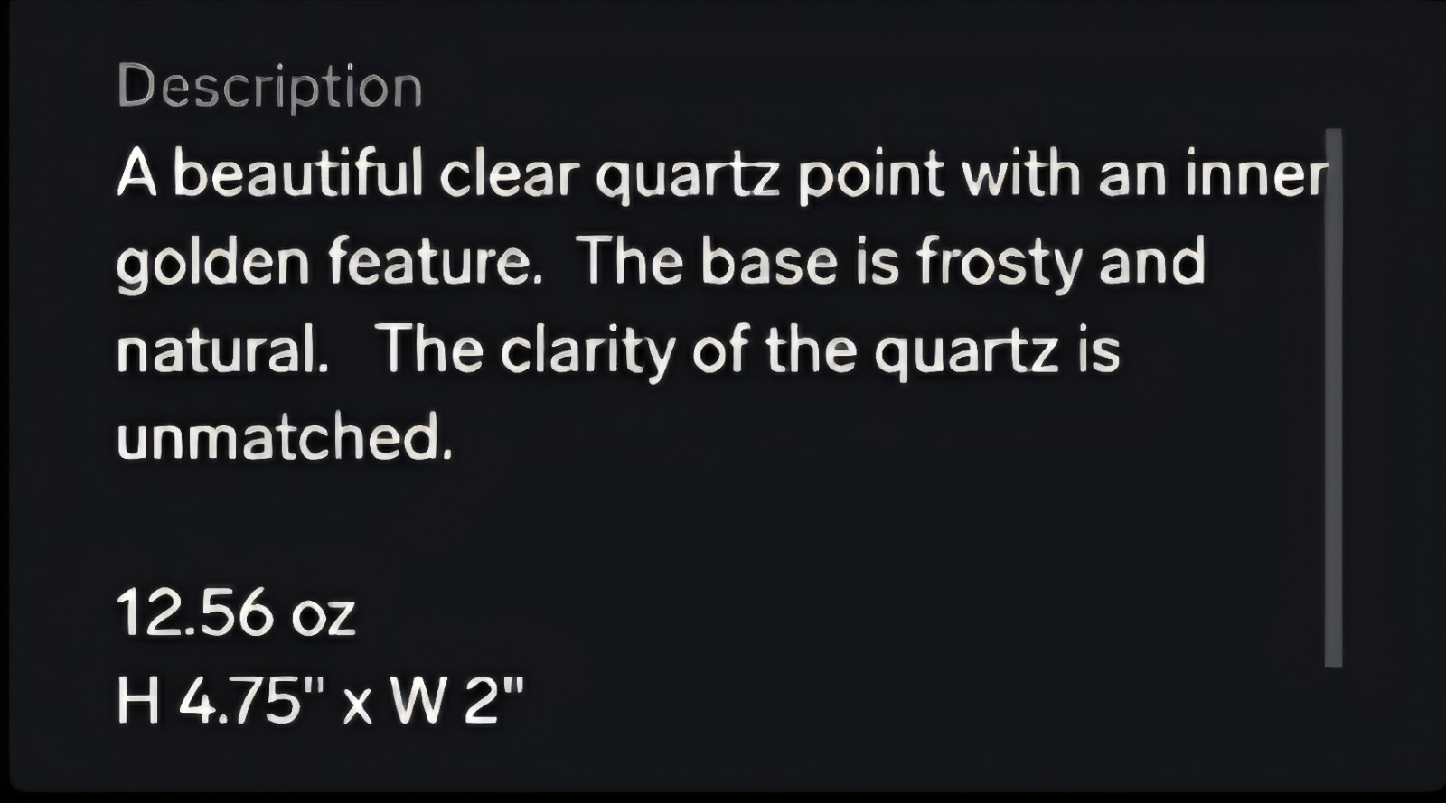 Clear Quartz Free Form With Gold Features