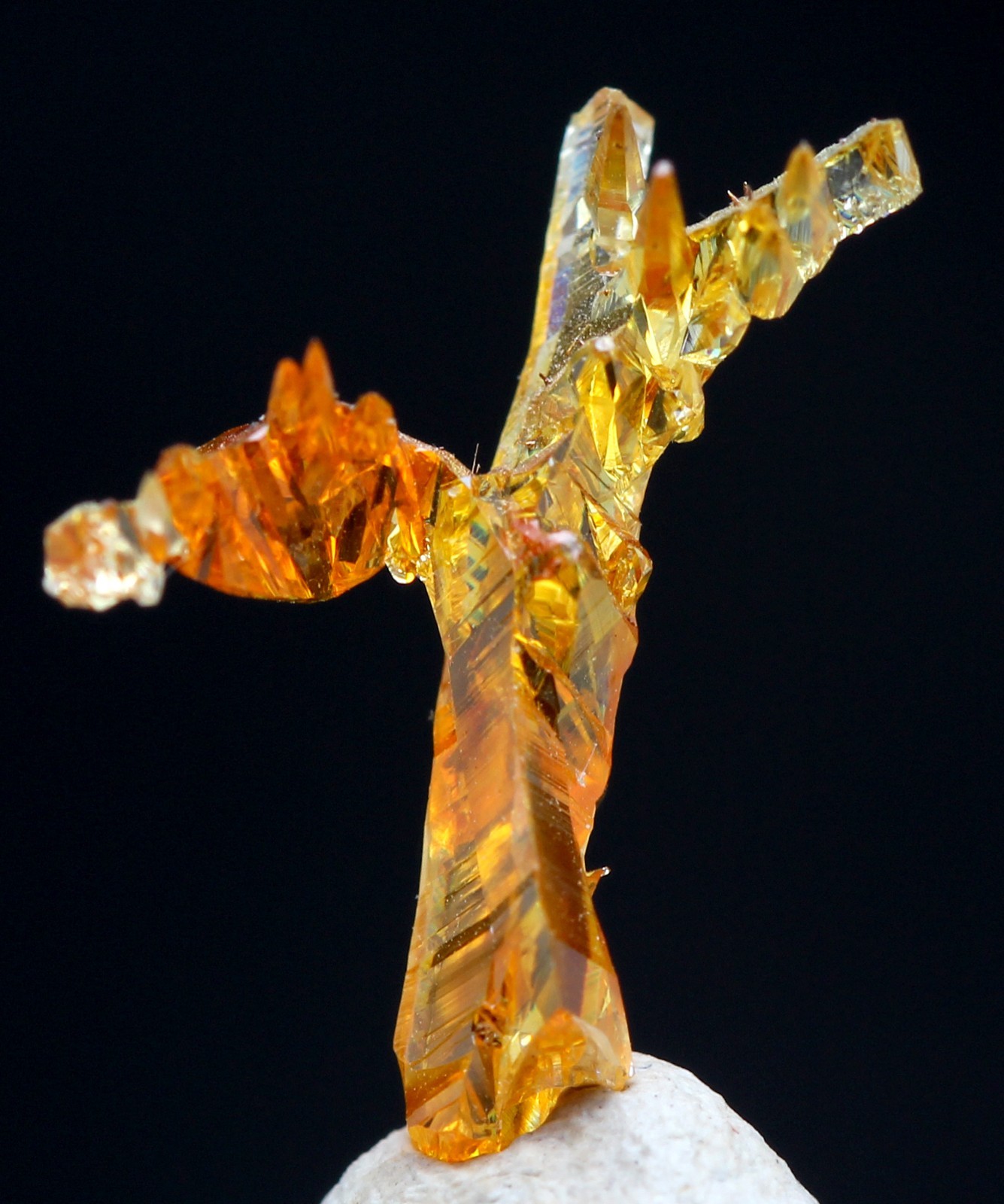ZINCITE Crystal Mineral Specimen Yellow Orange Smelter Cluster Authentic POLAND