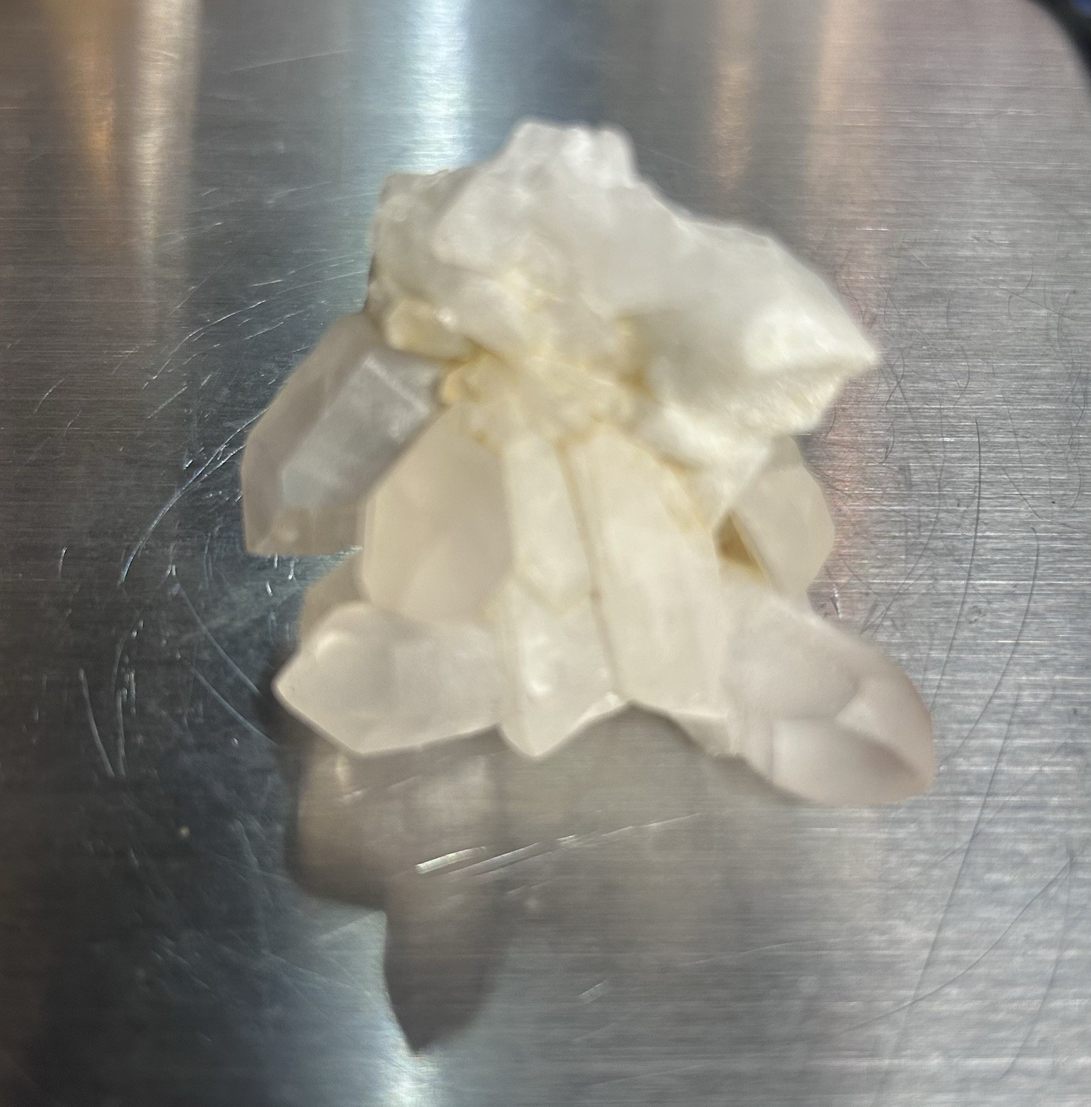 38g Natural White Quartz Crystal Point Cluster