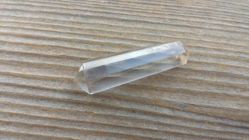 NATURAL SMOKEY QUARTZ DOUBLE TERMINATED GEMSTONE CRYSTAL PENCIL POINT (ONE)