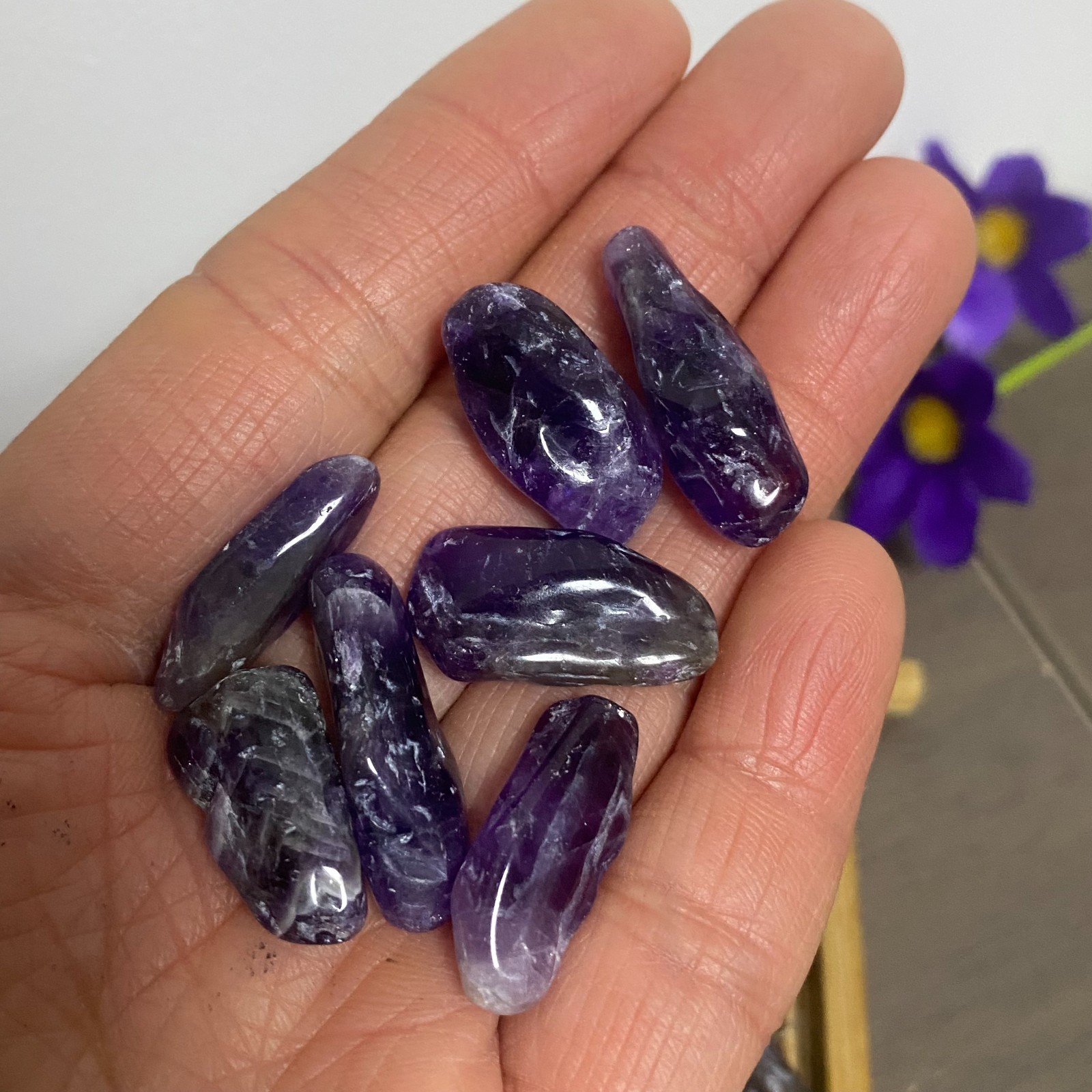 82.5g Dream Amethyst Points stone Dark Purple Uruguay