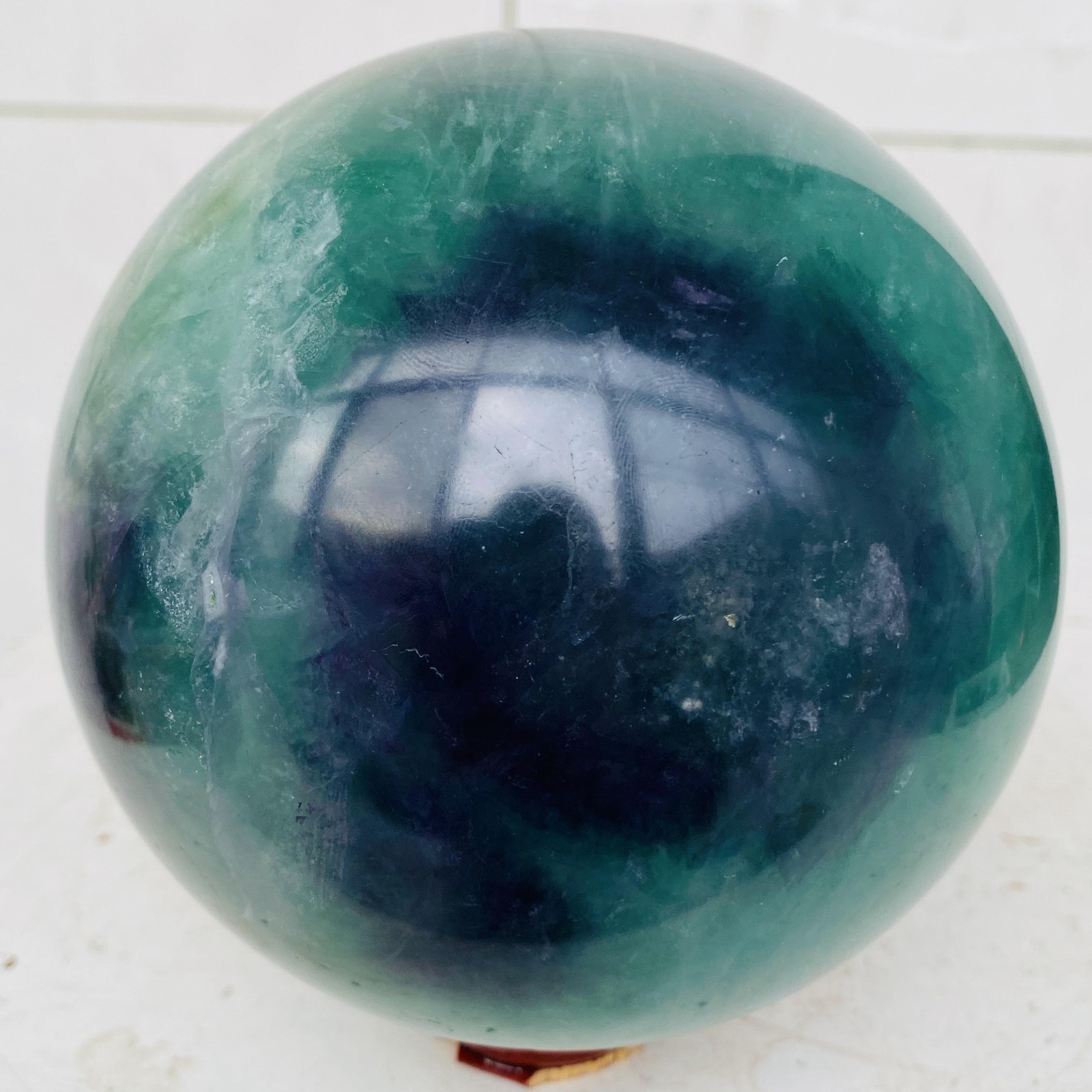 Natural Green Fluorite ball quartz crystal Sphere Reiki energy healing 2800g