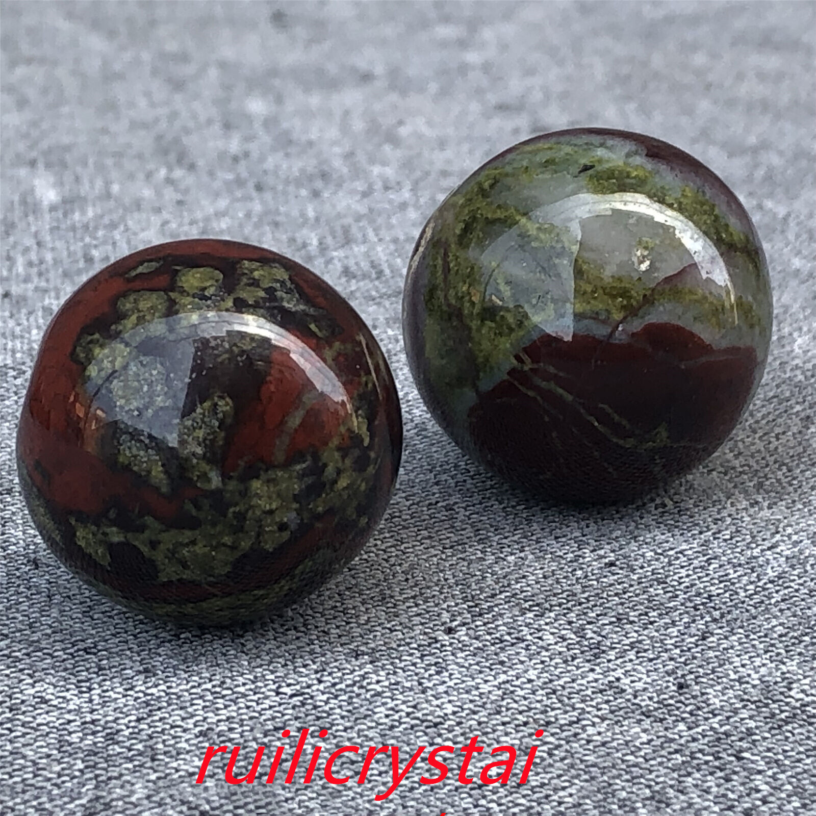 7pcs Natural dragon blood stone ball quartz crystal sphere reiki healing 20mm+