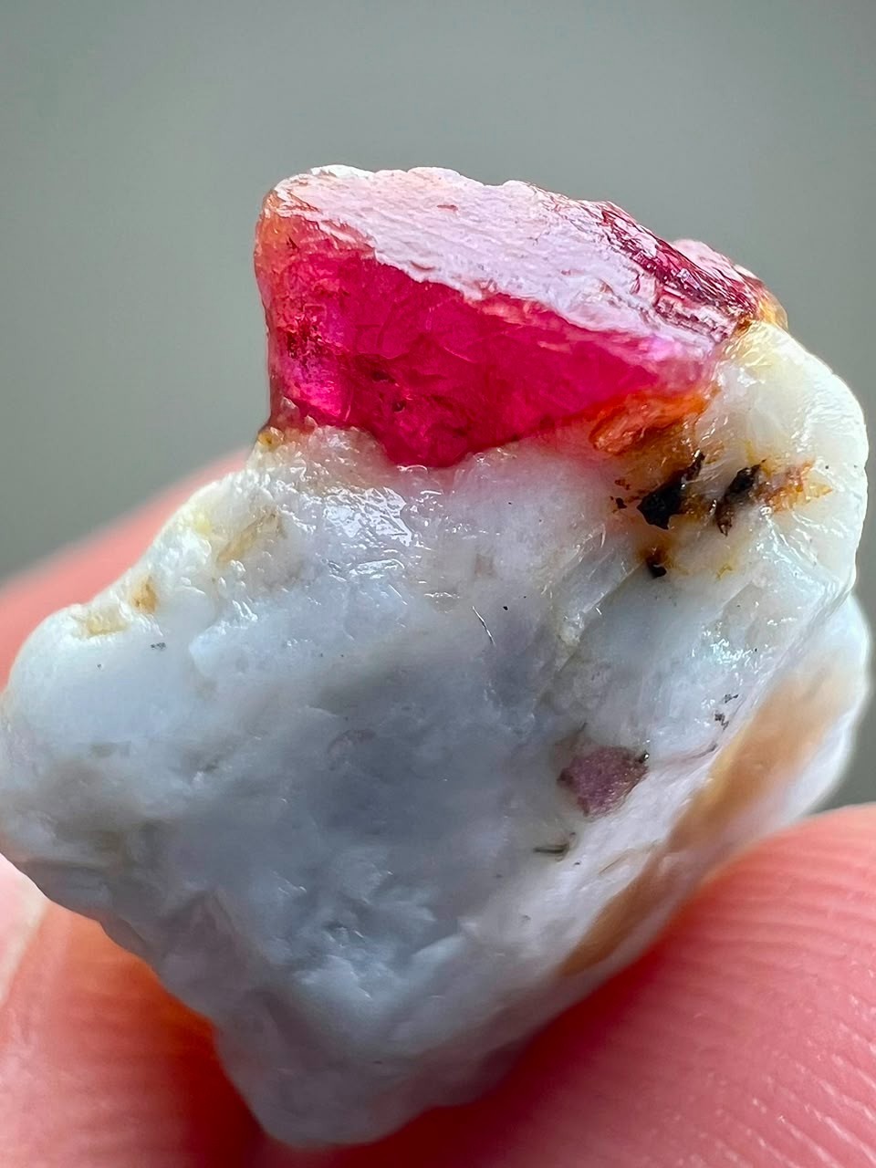 13 CT , Beautiful! Natural Red Ruby Crystals on matrix ,Jegdalek @Afgan