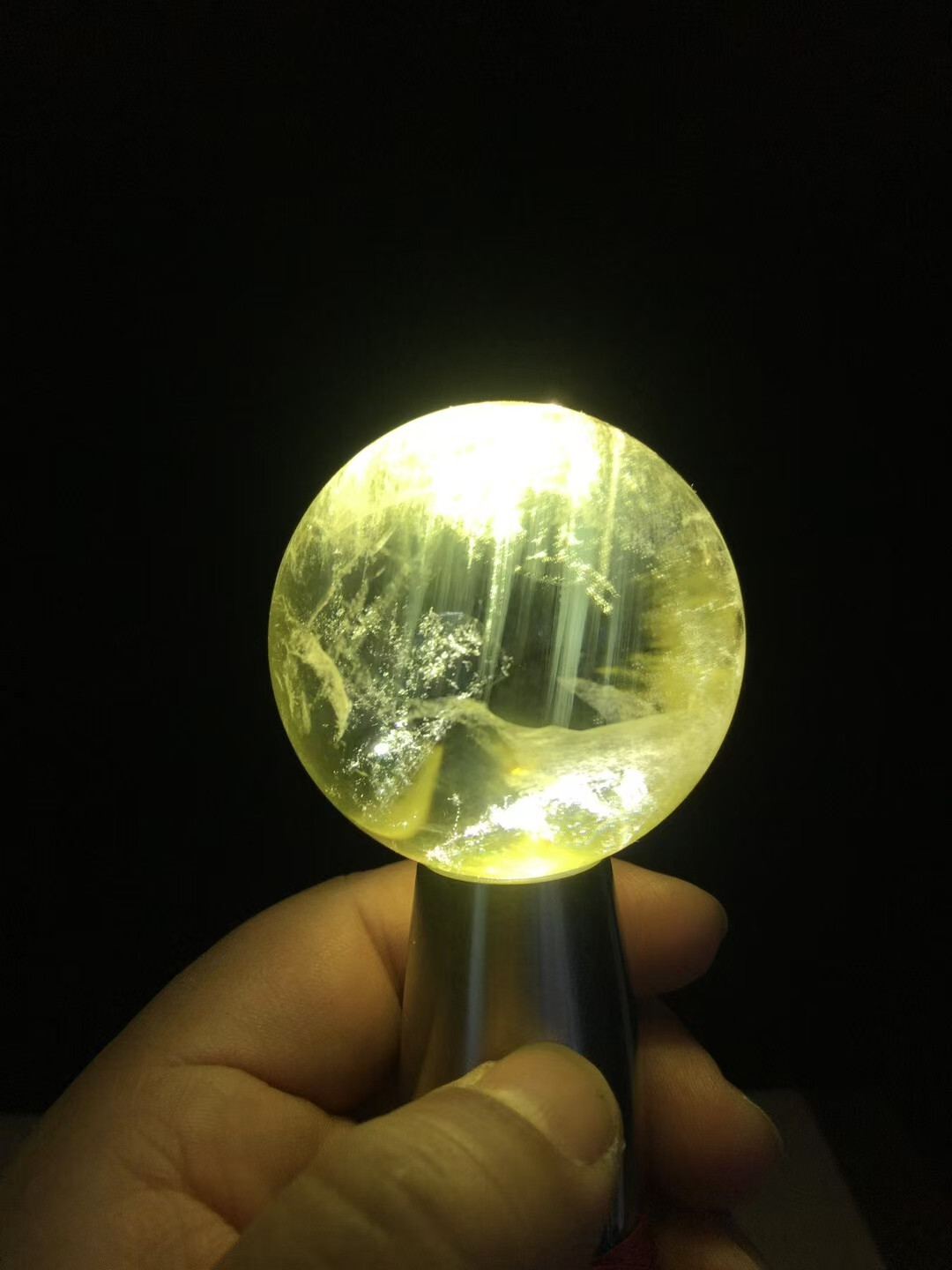 AAA+ Natural citrine Quartz Ball Crystals Reiki Quartz Sphere Reiki Healing 49mm