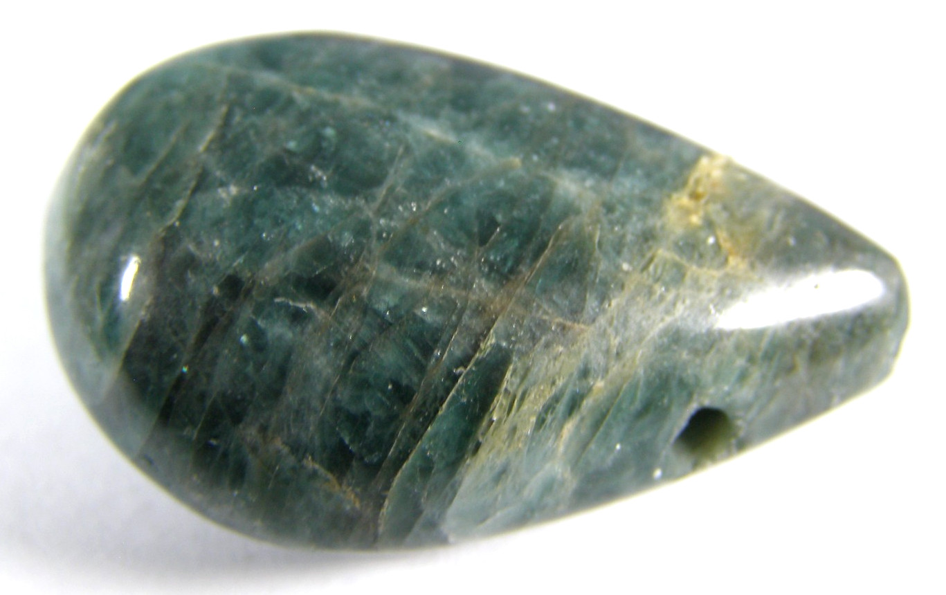 TUMBLED DRILLED BLUE APATITE PENDANT TEARDROP 3.1 x 2.0 cms 15.58 gms #16