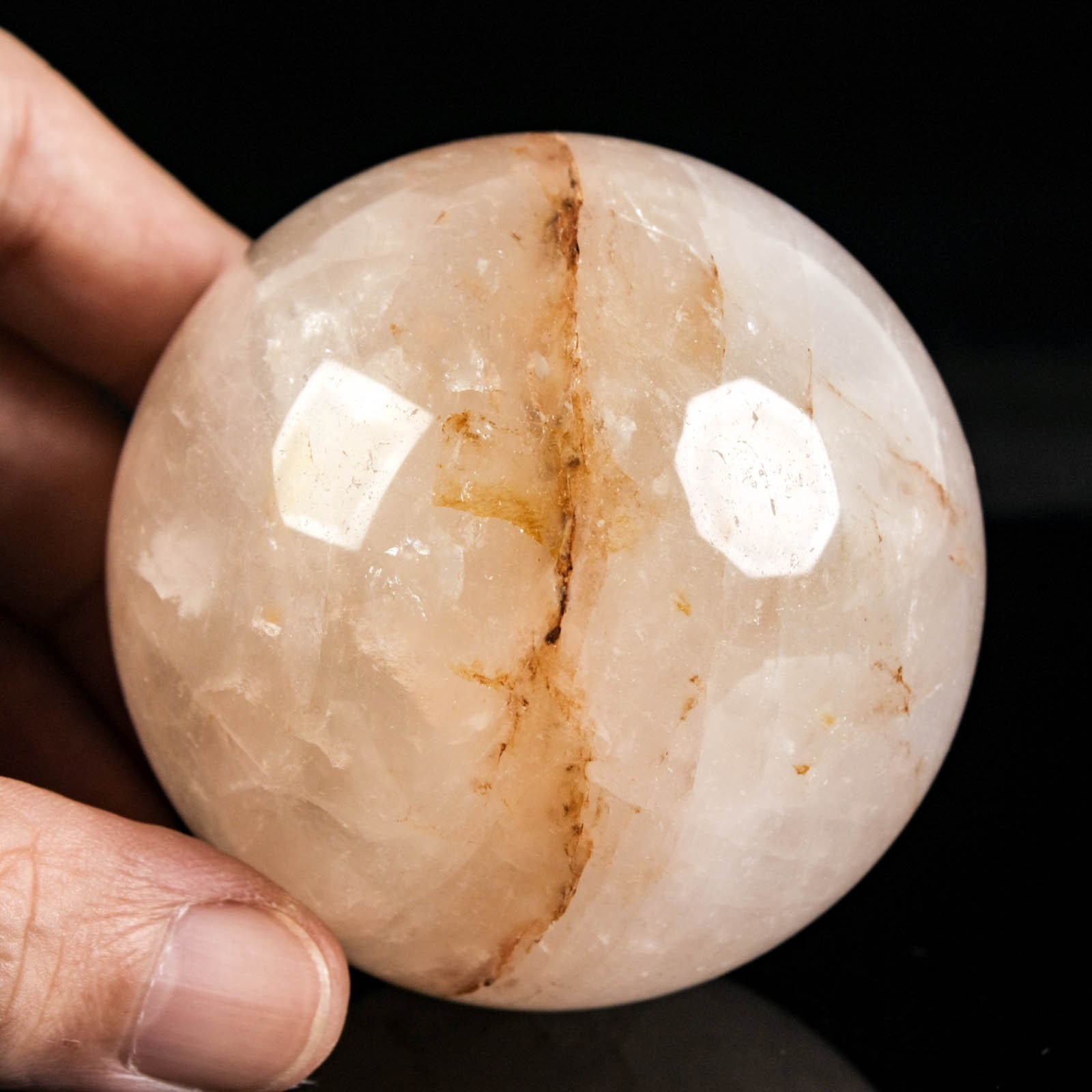 2.6″ 13.4oz Fire Quartz Sphere Natural Hematoid Quartz Crystal Ball Specimen