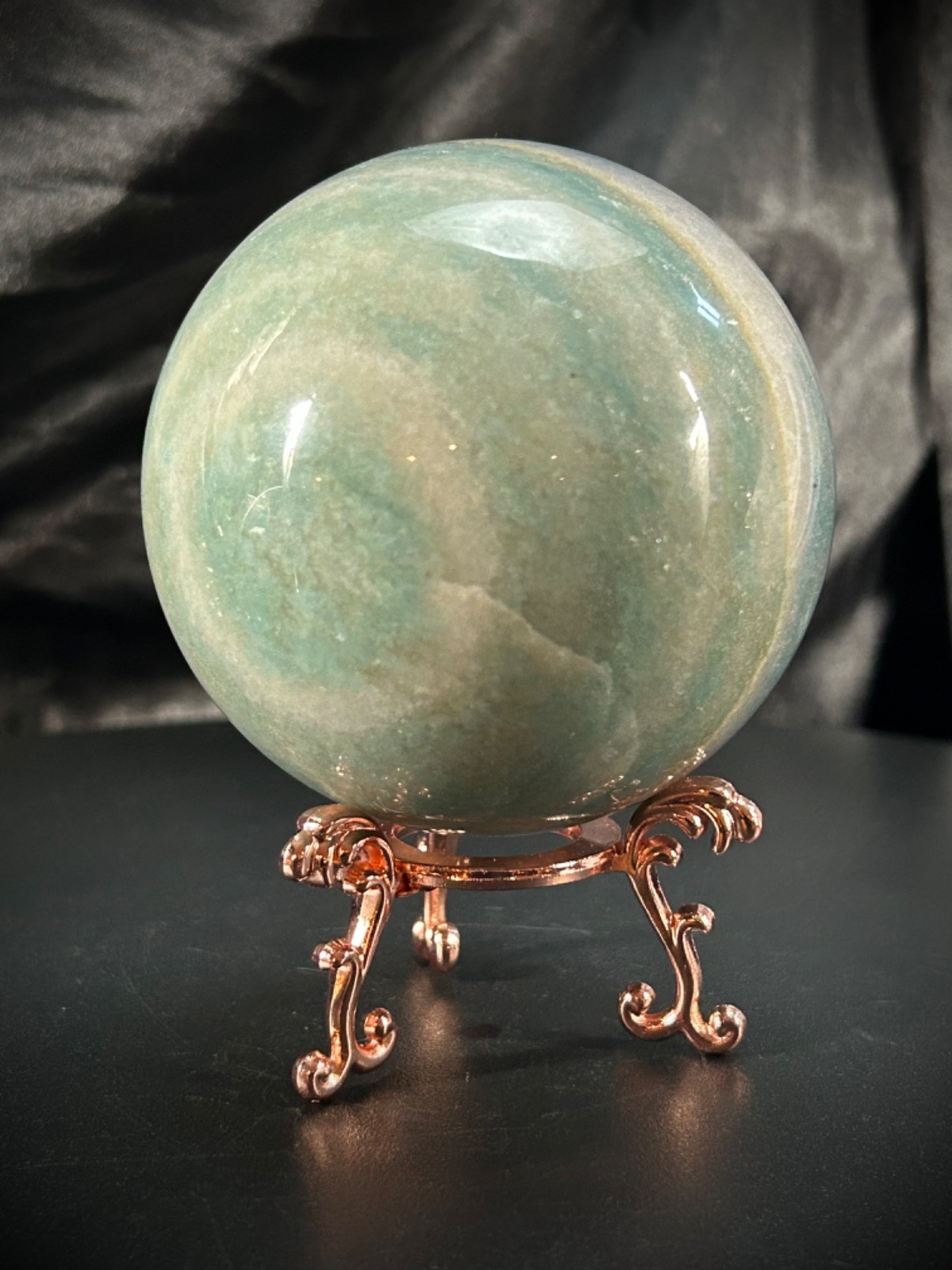 2.82″ Trolleite Sphere With Metal Stand 1lb 2.7oz (529 grams)