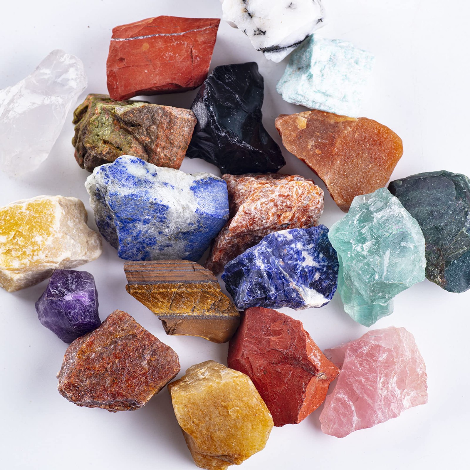 UFEEL Rough Madagascar Stones Mix, 1 LB Bulk, 1 inch