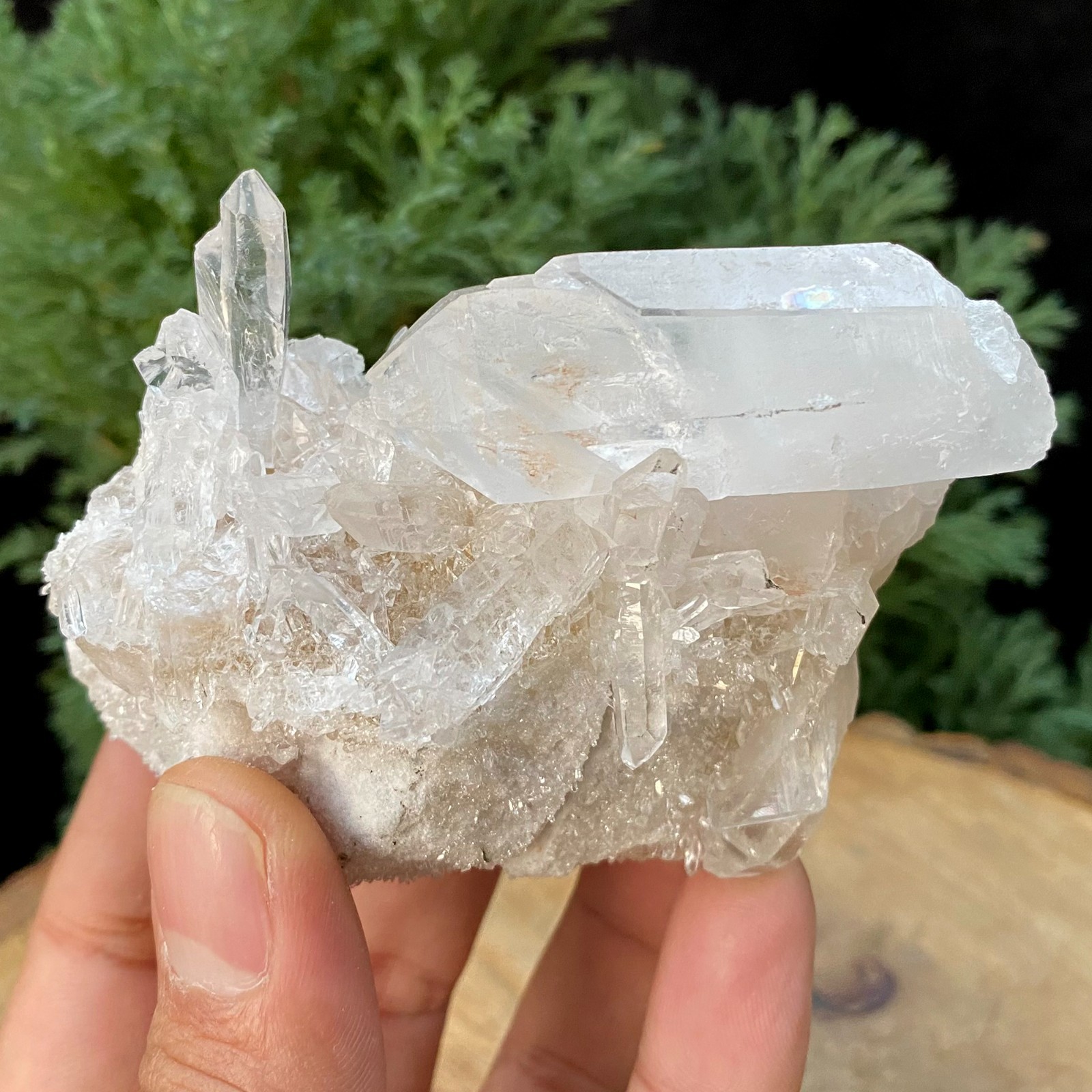 Himalayan Crystal Samadhi Quartz Raw Cluster Stone AA++ 0.44 lbs Natural White