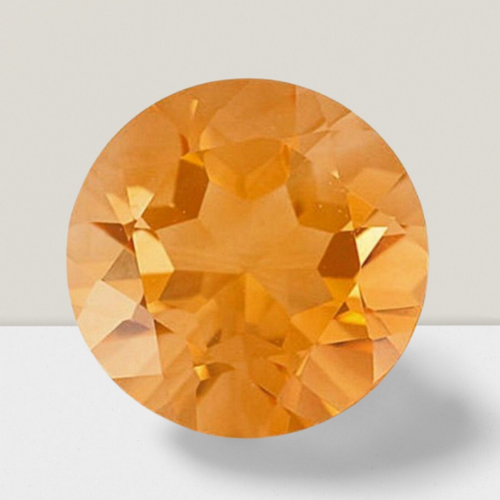 Citrine Round Cut Gemstone 1.80 Cts – 8 mm AAA+ Loose Gem