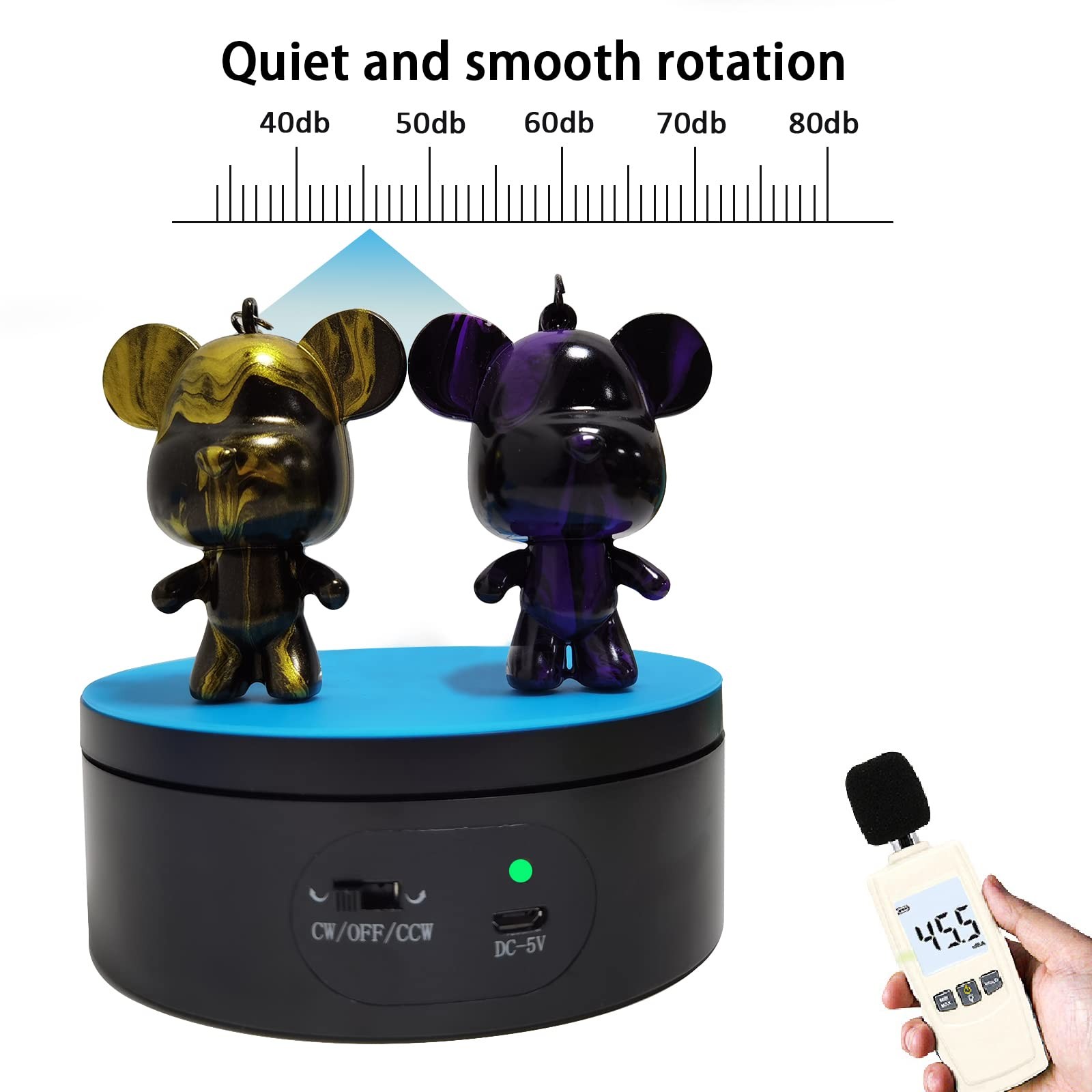 Motorized Rotating Display Stand,Turner Cup Platform for Epoxy Glitter Tumble…