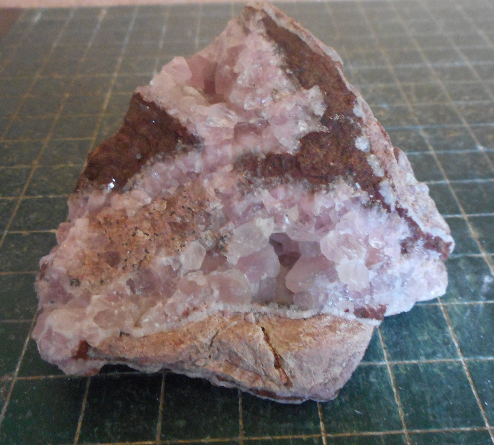 Pink Cobalt Calcite Crystal Cluster Specimen Geode Plate . 167 grams . 3.0″