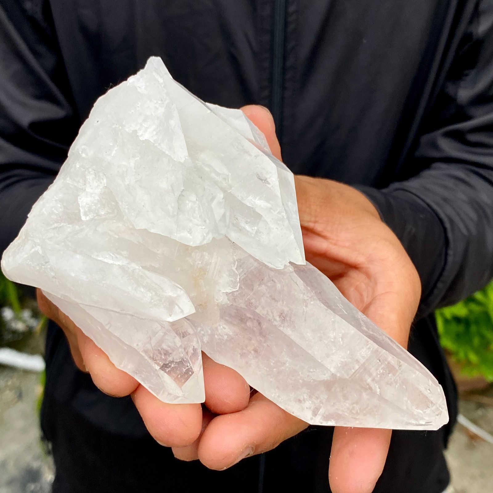 457G A+++ Natural white Crystal Himalayan quartz cluster /mineralsls