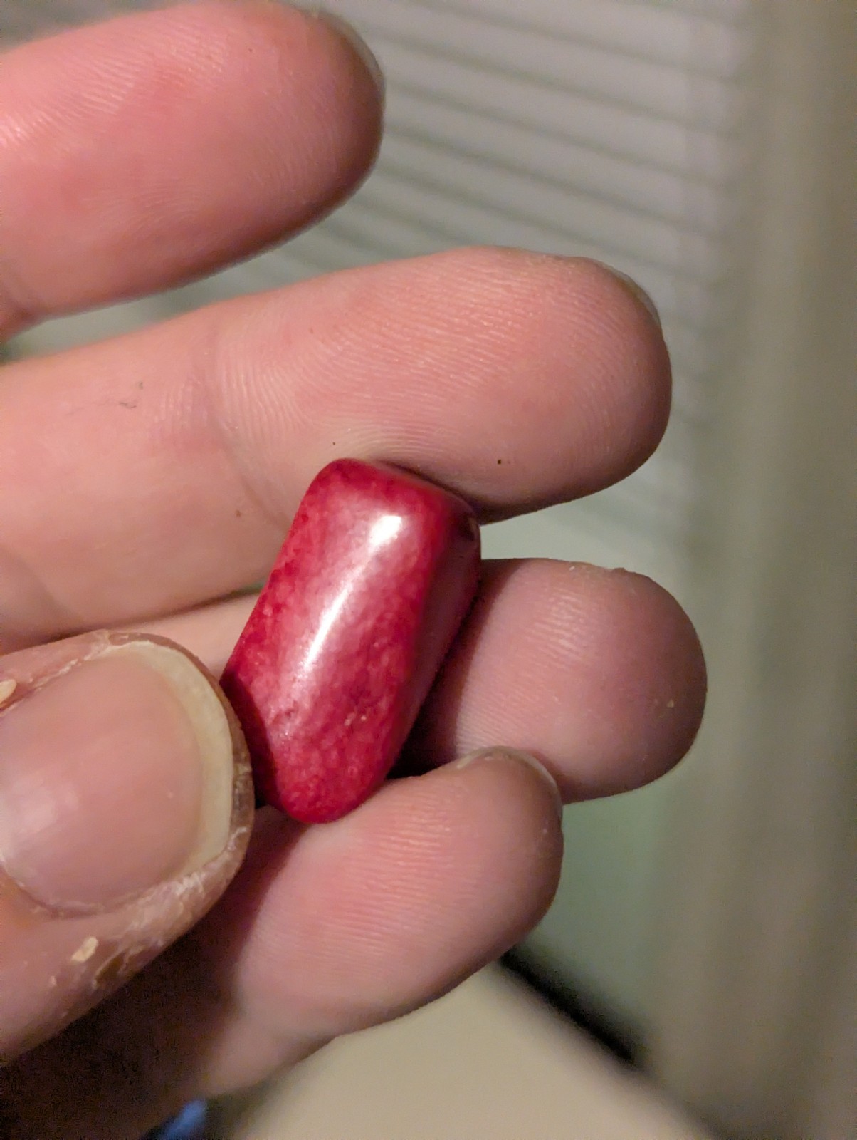Small Beautiful Irregular Shaped Magenta Red Stone