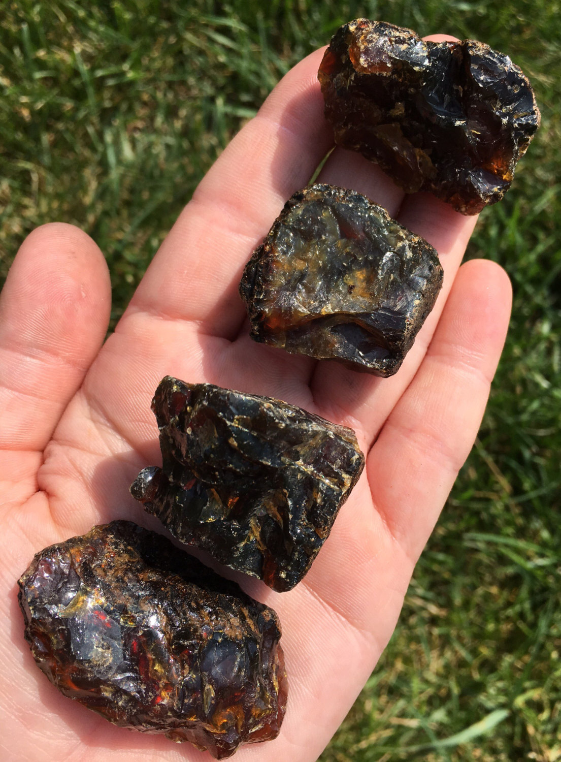 Raw Black Amber Fossilized Resin (0.5″-6″) Natural Amber from Indonesia