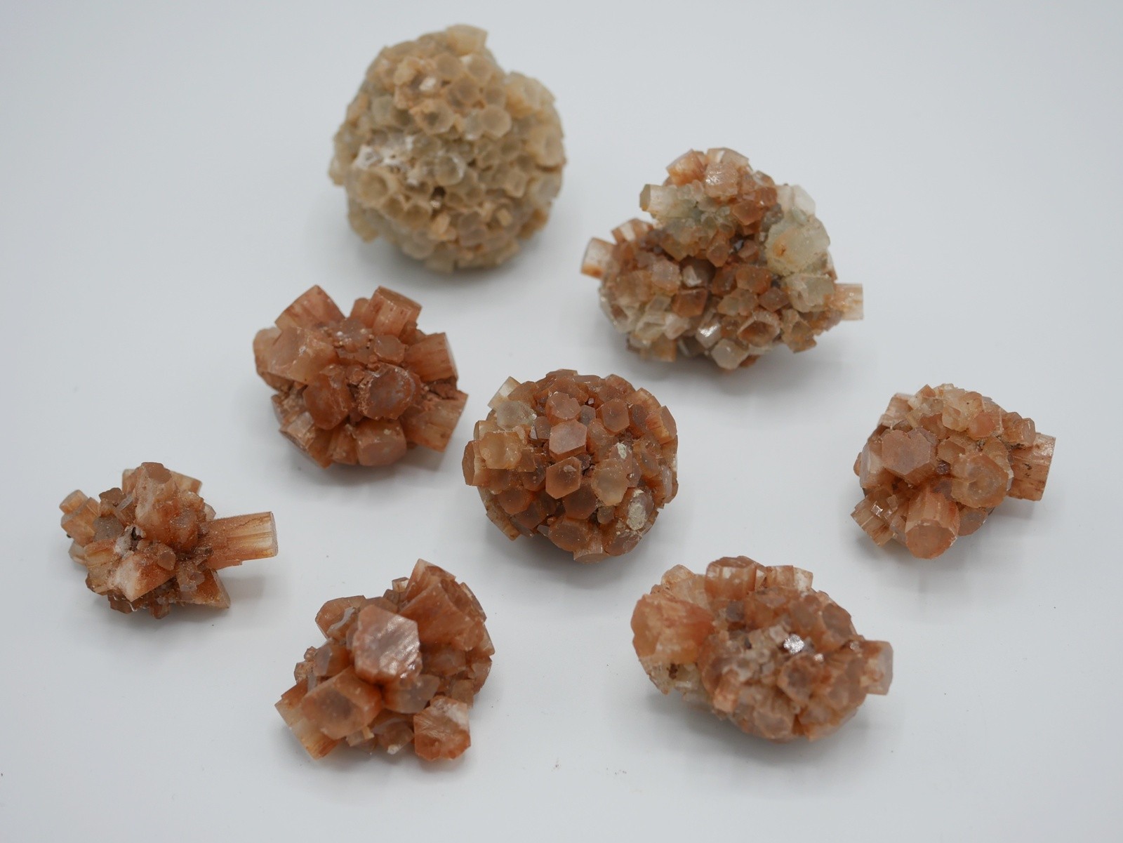 Argonite Crystal Clusters Rock Specimens 8 Pieces 1 to 2 inches Diameter