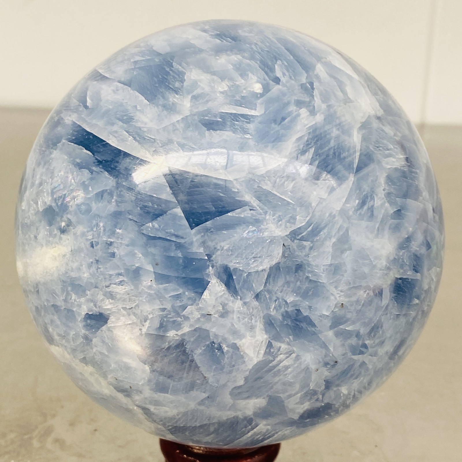 Natural Blue Celestite Crystal Sphere Ball Healing Madagascar 1880G (4.14LB)