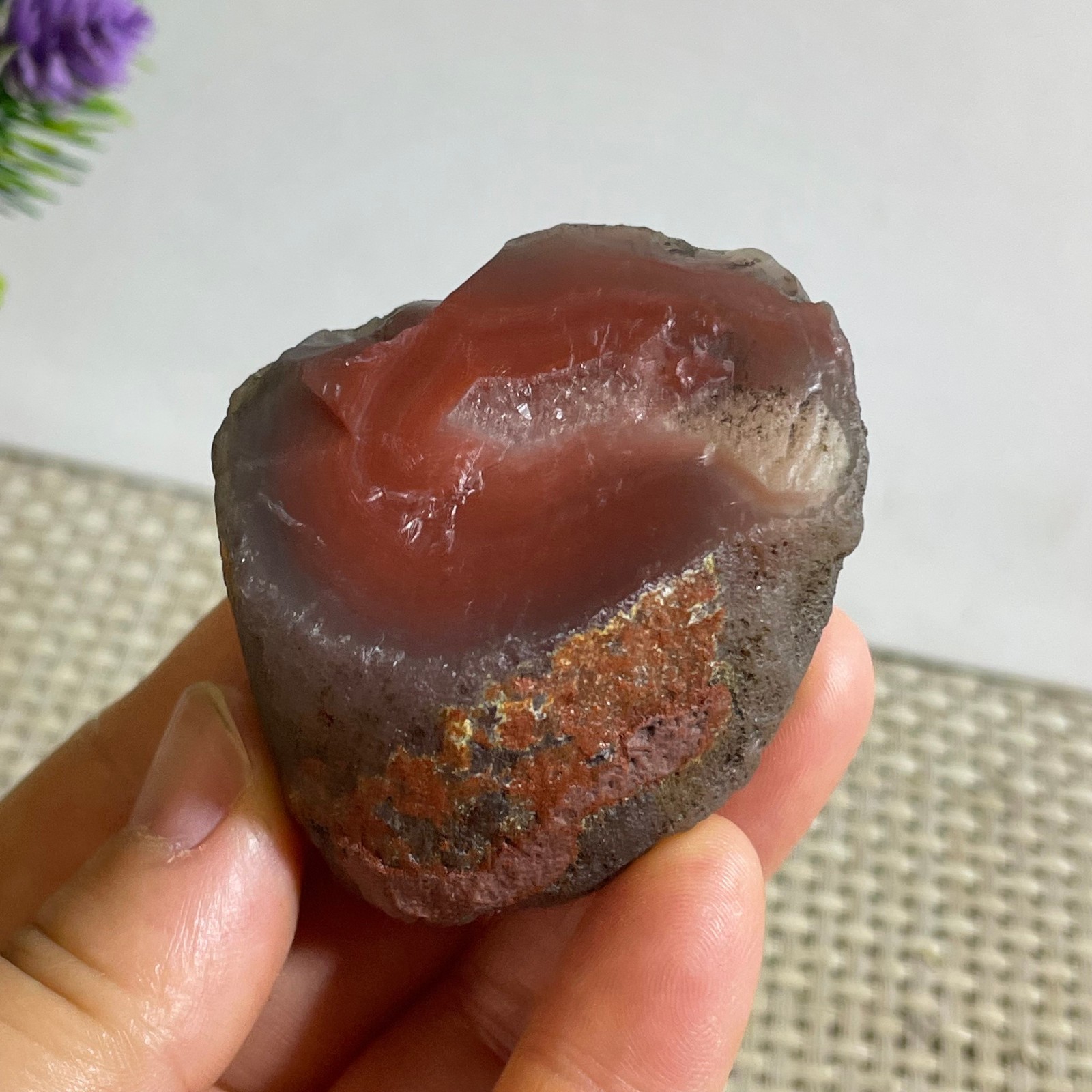 76g Raw Carnelian Stone Rough Red Agate Gemstone Mineral Specimen
