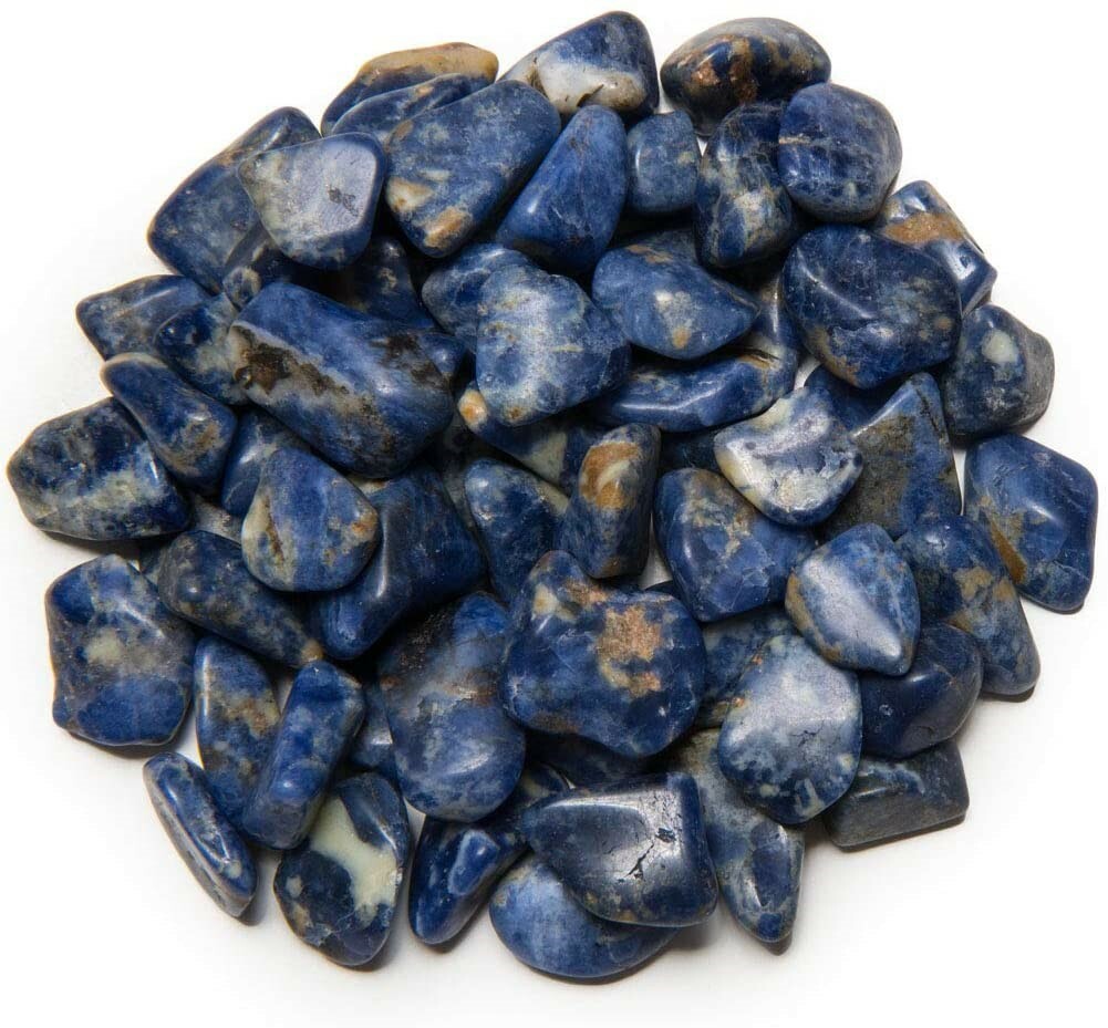 2 lb Sodalite Tumbled Stones – Grade 2 – XSmall – Craft Rocks Reiki Healing