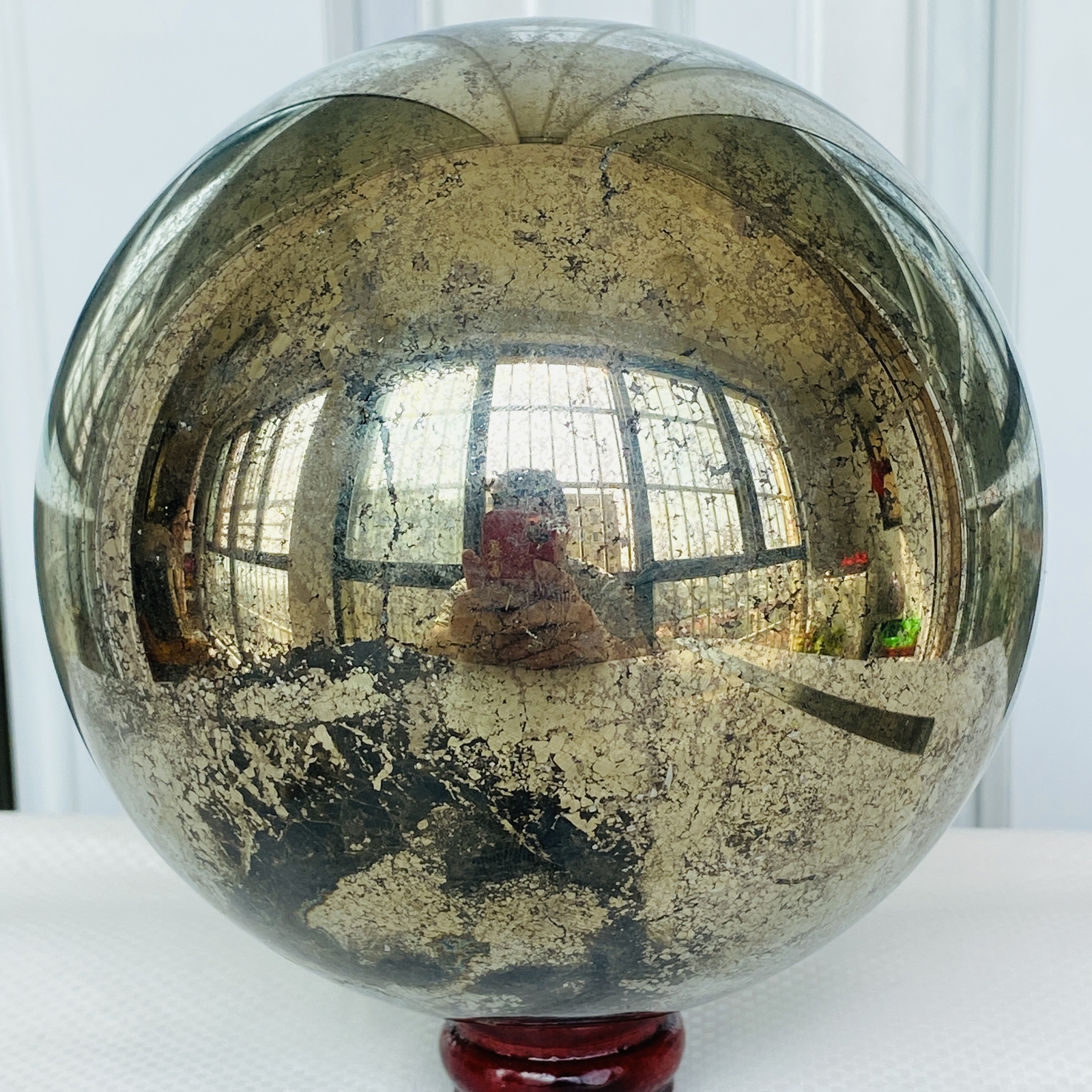 Natural Chalcopyrite Quartz Crystal Ball Energy Reiki Healing 5300G