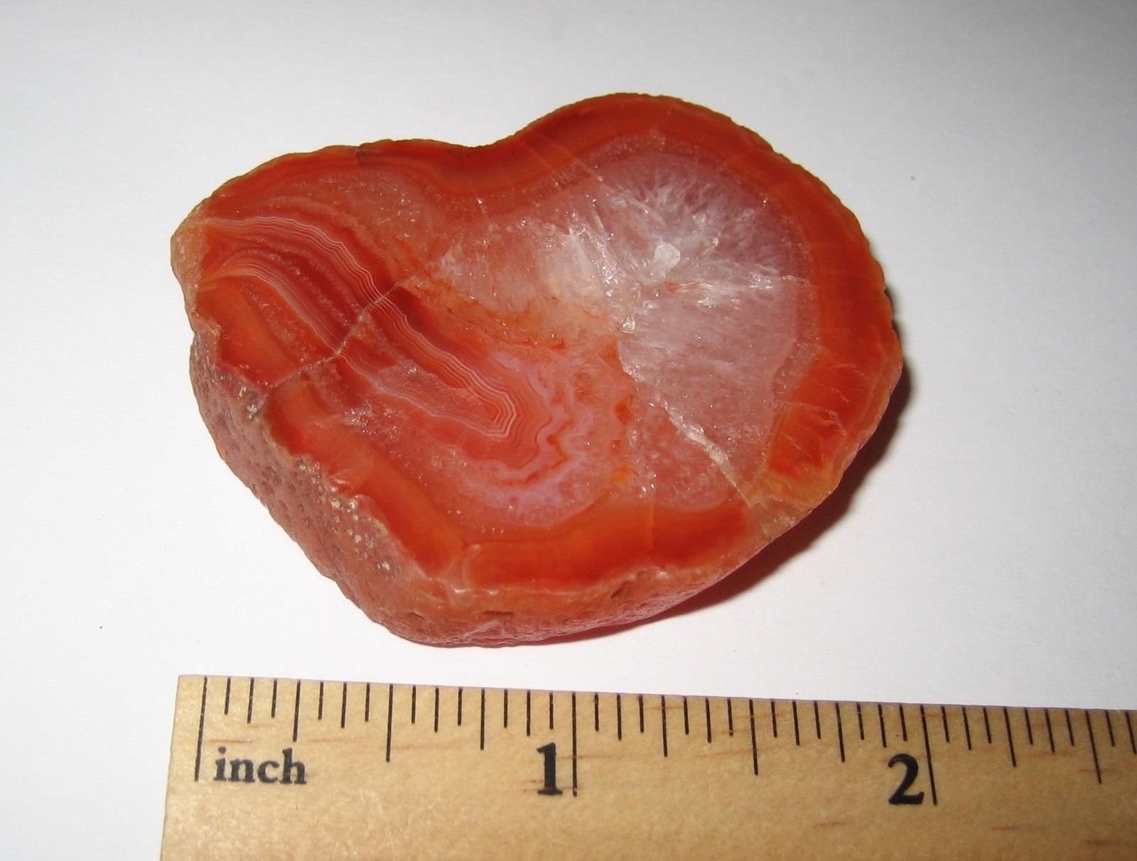 2″ x 1.5″ x 9-11mm POLISHED (TOP/BOTTOM) NATURAL CARNELIAN AGATE STONE 50.1g *2
