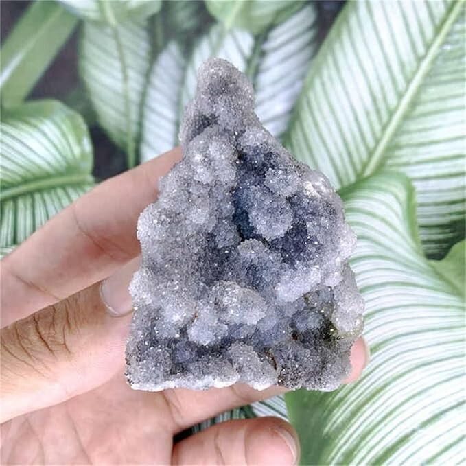 100g Raw Rough Black Sphalerite Quartz Druzy Cluster Healing Mineral Specimens