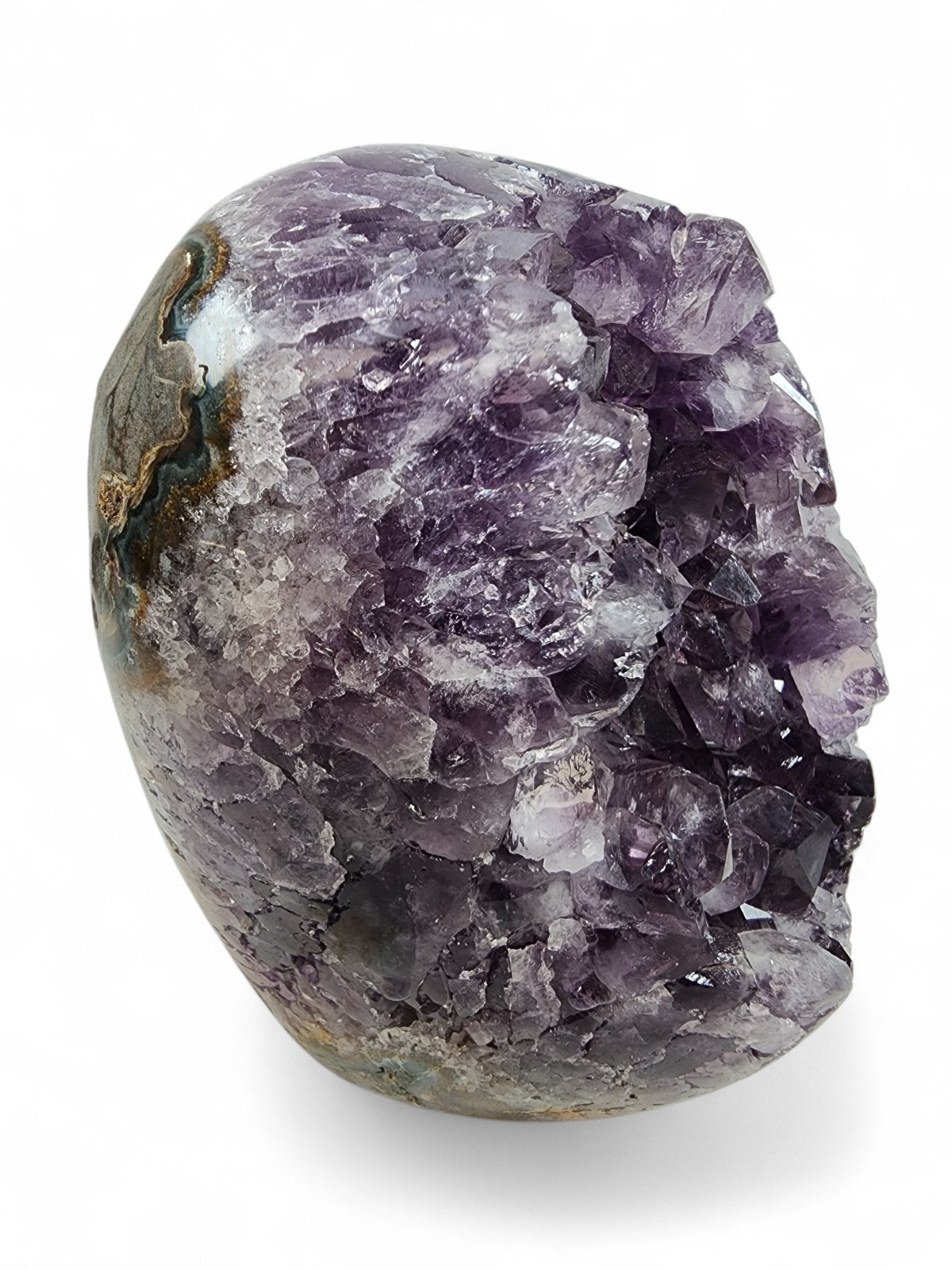 Amethyst Polished Edge Geode A-Grade Brazil 3lbs 3.4oz.