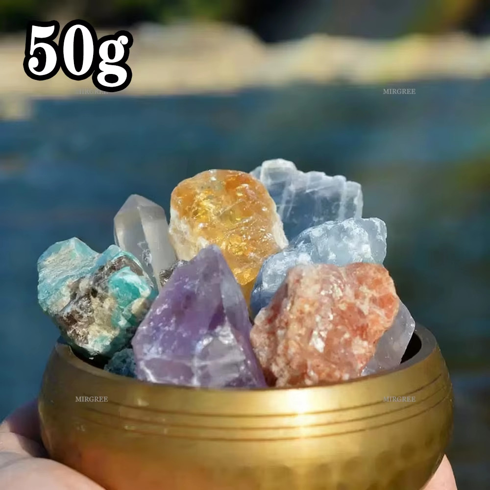 50/100/150/200/300g Healing Stone Set Natural Rough Chakra Stones Accessory NEW