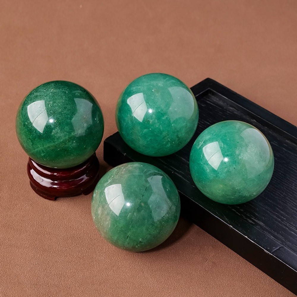 Natural Green Aventurine Quartz Sphere Crystal Healing Stone Home Decor Gift 1pc