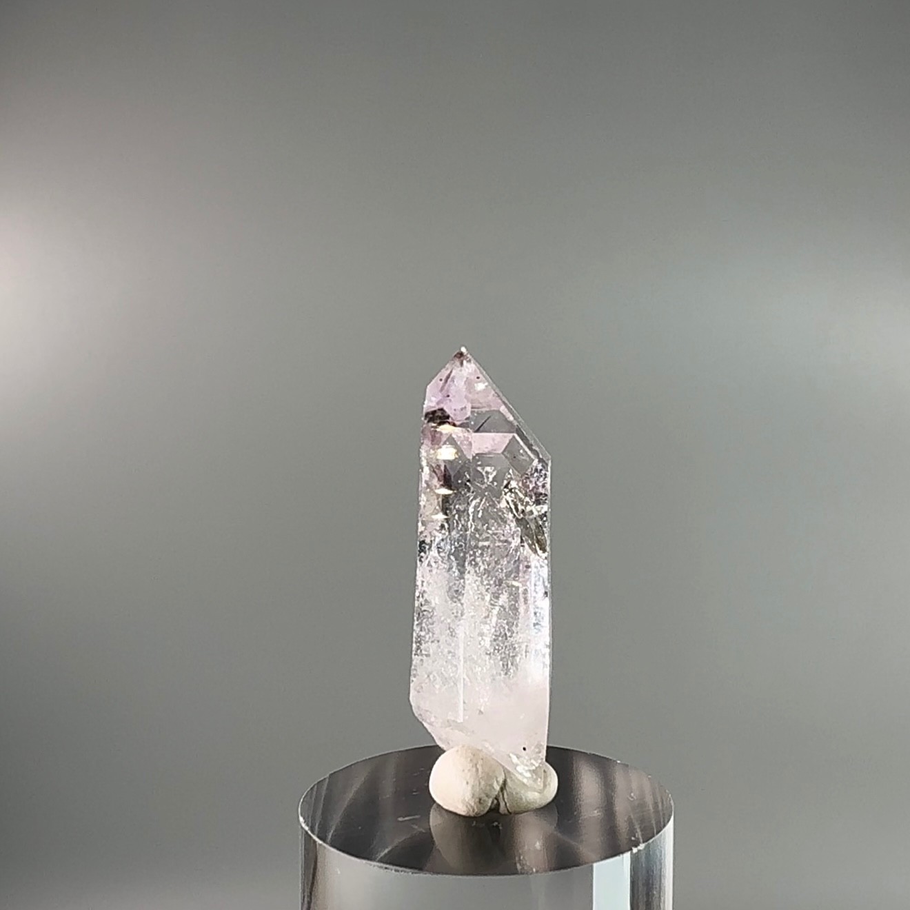Very Visible Moving Bubble! Rare Optical Lilac Pink Brandberg Amethyst Enhydro