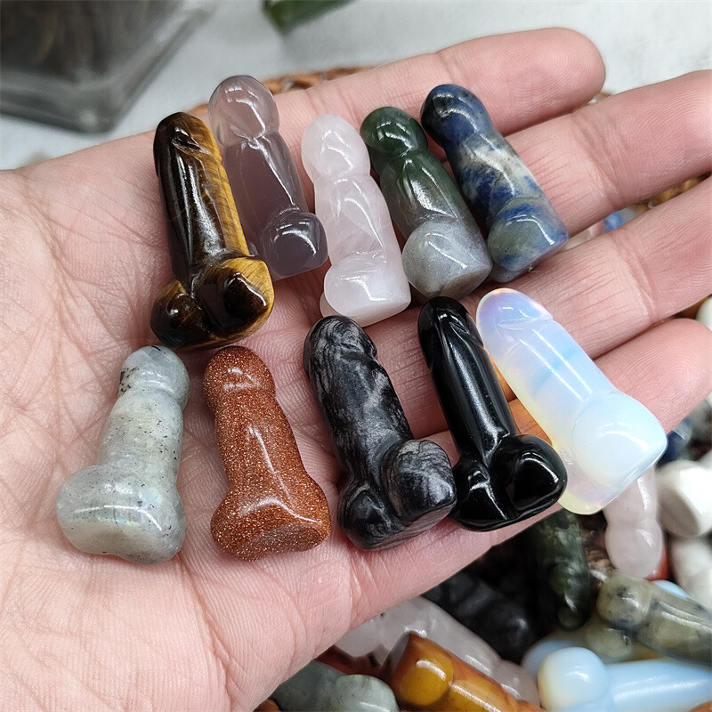 Random Delivery! 10PCS Natural Quartz Crystal Penis Crystal Dick mineral gem