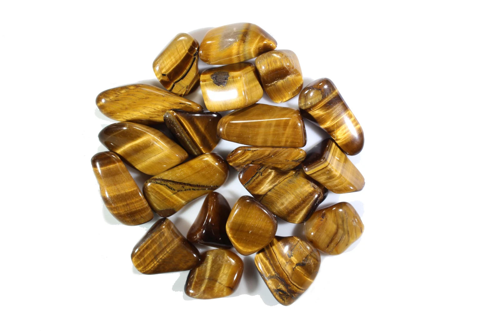 Gold Tiger’s Eye Tumbled Gemstones – Bulk Wholesale Options – 1 LB