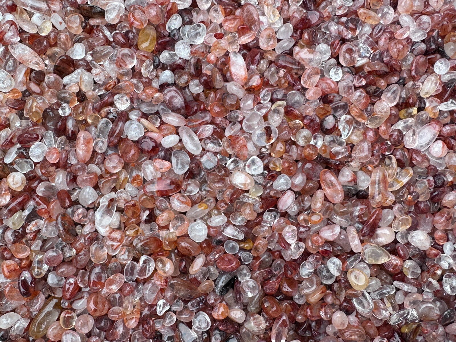 Fire Quartz Semi Tumbled Gemstone Mini Chips 5 – 11 mm, Wholesale Bulk Lot