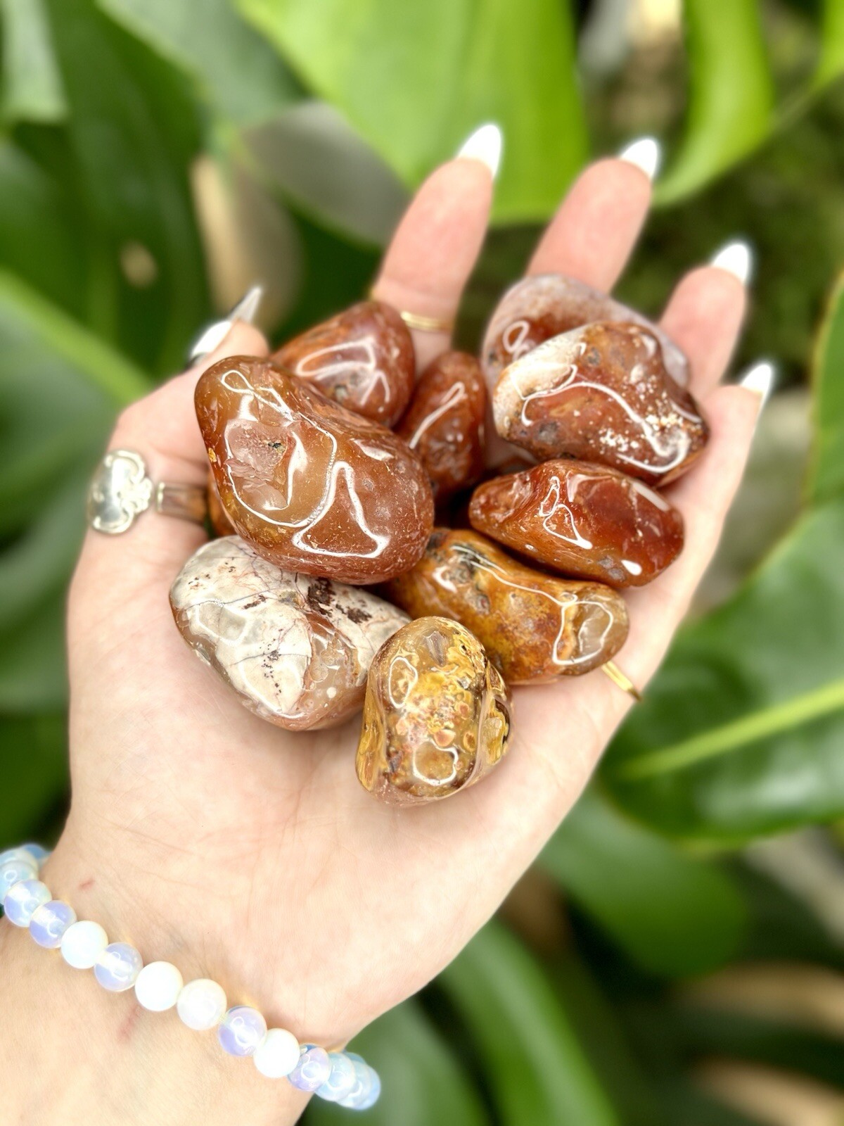 Red Carnelian Agate Crystal Tumble Stones, 1 inch to 2 inch, Grade AAA