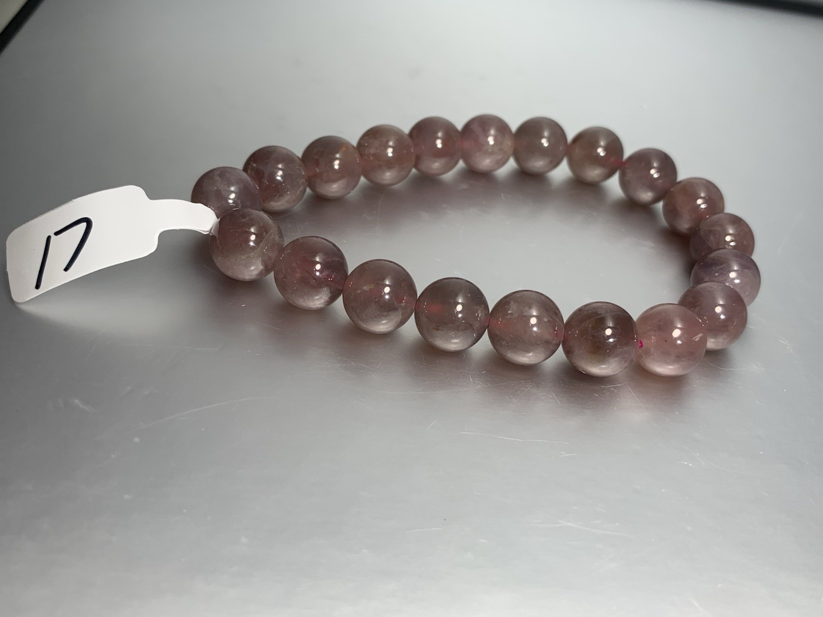 10mm Natural Mauve Madagascar Rose Quartz Bracelet/purple pink crystal
