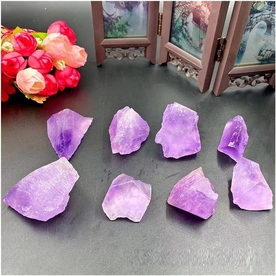 Raw Lavender Amethyst Stone Rough Crystal Healing Chunk Mineral Specimen Gifts