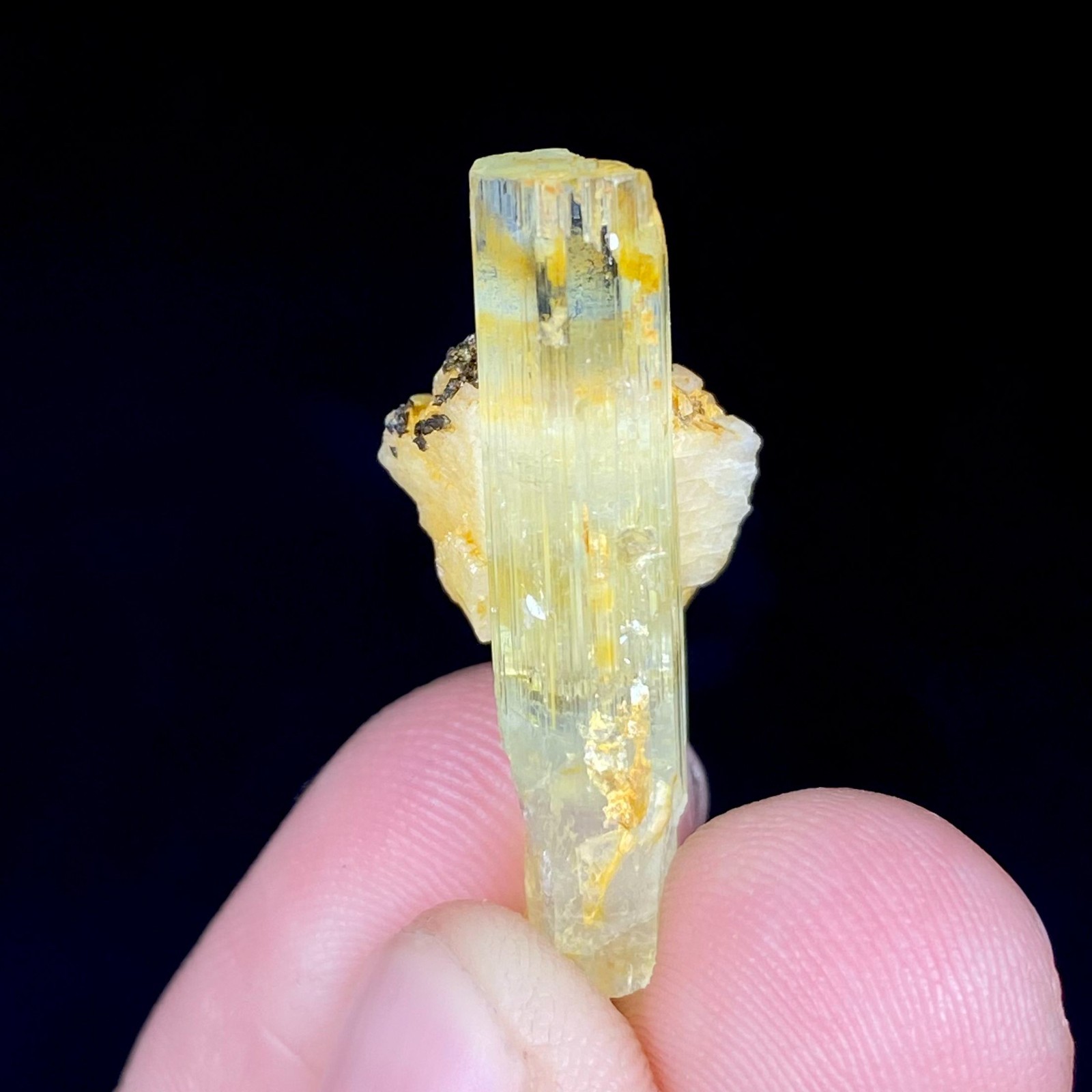 Amazing Standable Aquamarine Crystal with feldspar , Pakistan Mineral Specimen