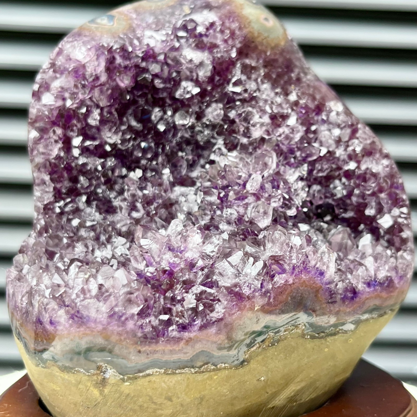 6.7 LB Natural Amethyst Cluster Crystal Specimen Collectible Display Stand Decor