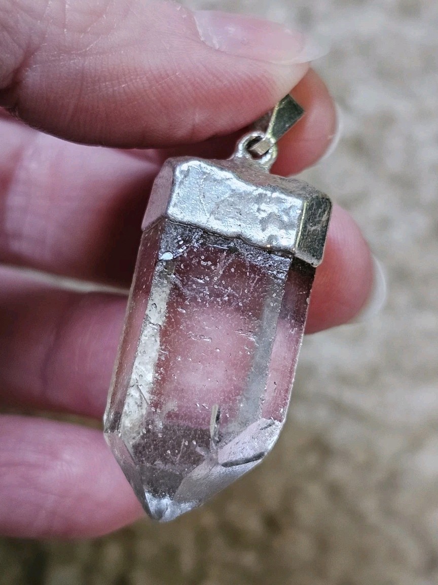 Clear Quartz Pendant, Crystals & Stones, Mineral Specimen, Metaphysical Healing