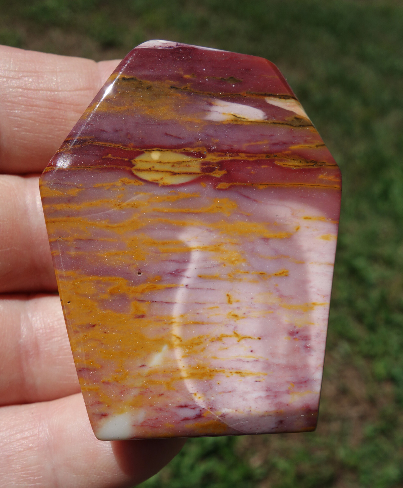 MOOKAITE Jasper Crystal Palm Stone Polished Healing Freeform Australia For Sale