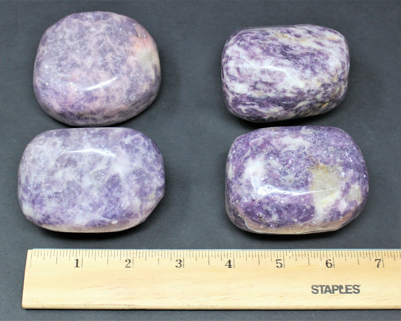 Lepidolite Power Stones Therapy Stone, X Large Palm Stone, Polished Lepidolite
