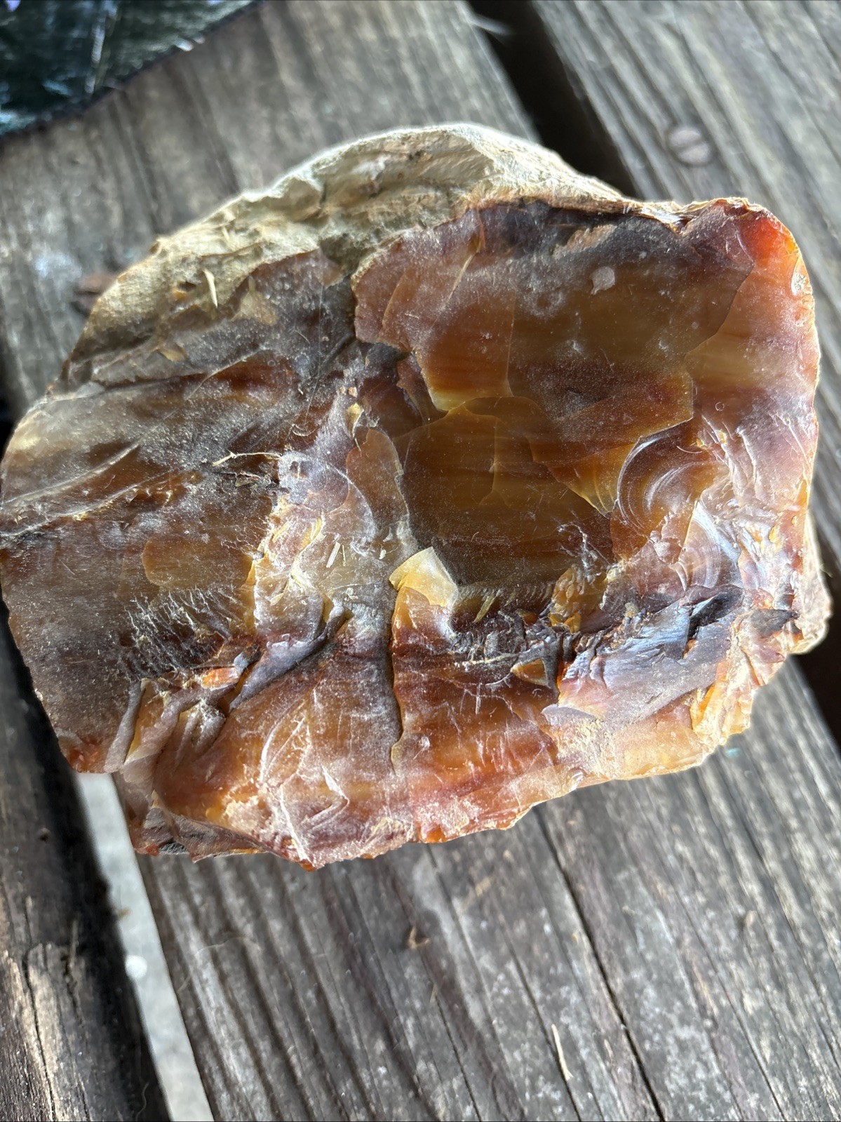 Carnelian Agate, a variety of chalcedony translucent orange to red-brown color