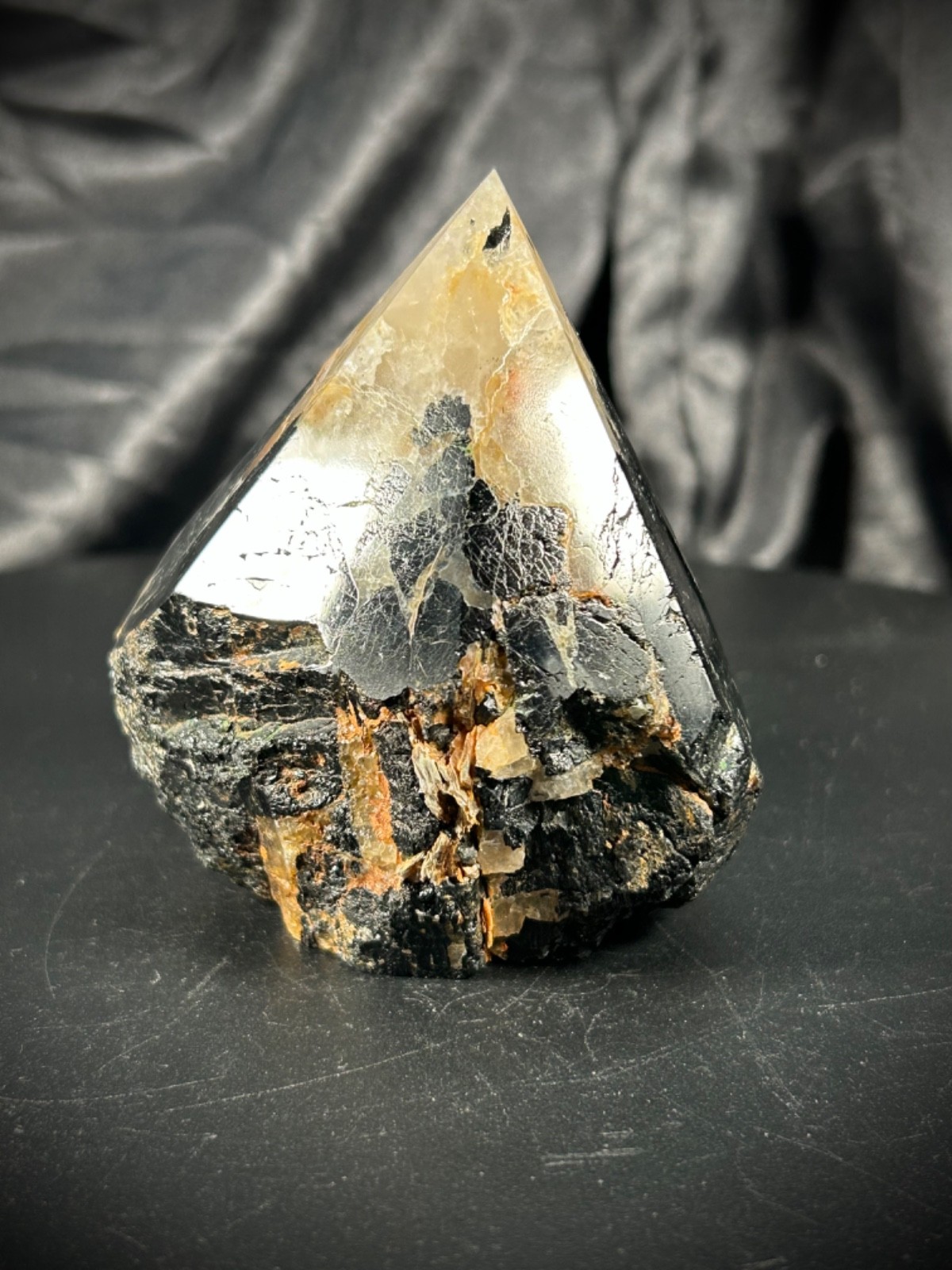 3″ Tourmaline and Quartz Freeform 13.1oz