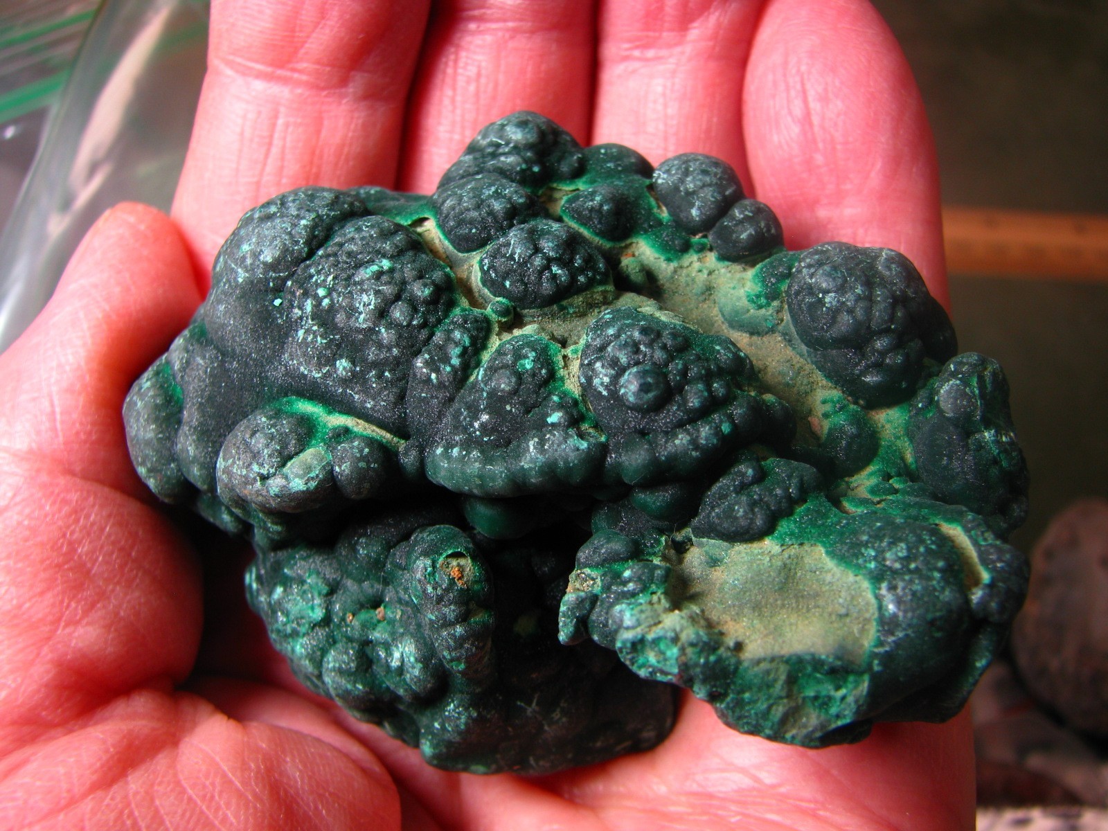1/3lb 3×2.1×1.8inchs MALACHITE CLUSTER ROUGH JIANGSU 172g CHINA #203