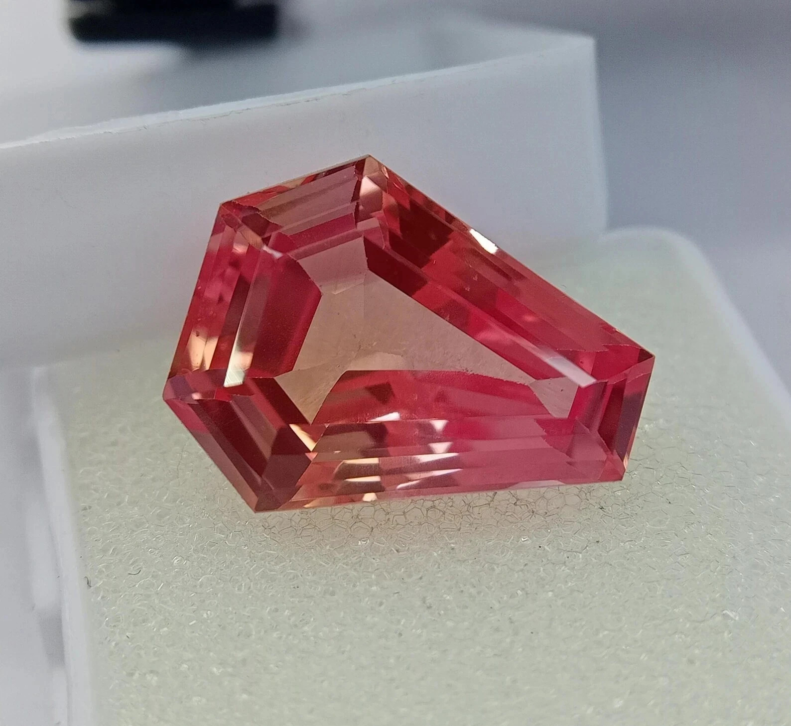 Natural 11 Ct Padparadscha Sapphire Fancy Cut EGL Certified Loose Gemstone