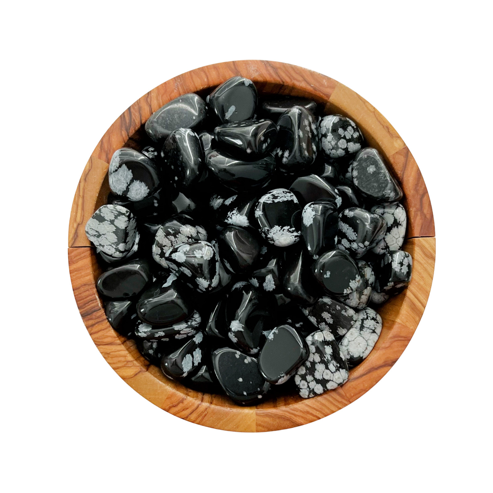 Snowflake Obsidian Tumbled Stones 20-30mm, Crystal Healing, Wholesale Bulk Lots