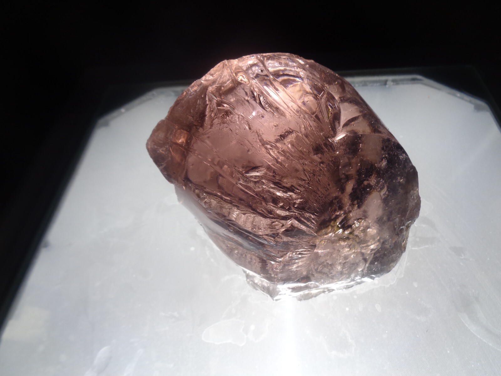 Andara Crystal Glass Clear Pink “HGW” 900 Grams Y4 Monatomic Crystals