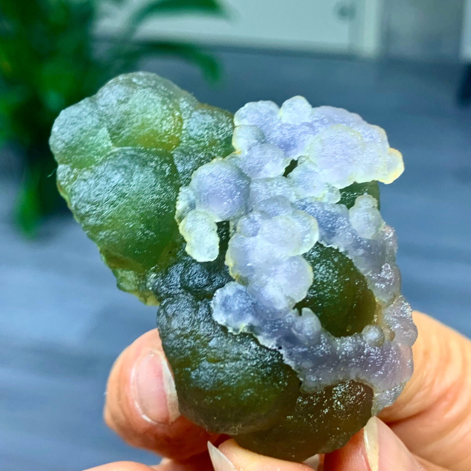 54G Rare Transparent green-white Cube Fluorite Mineral Crystal Specimen/HeNan